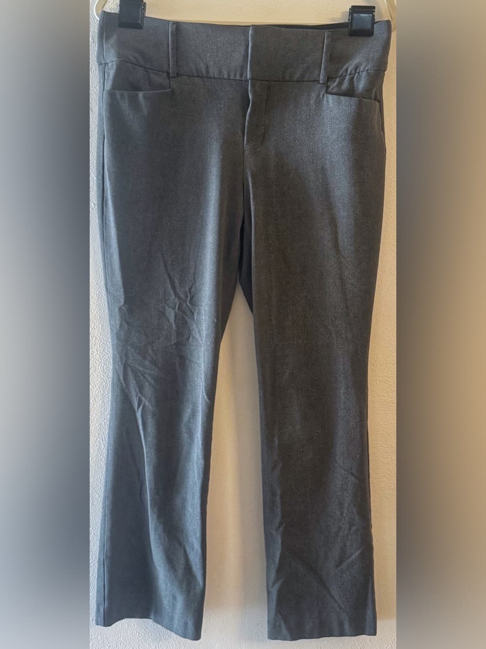 Apt. 9 Women's Gray Stretch Career Dress Pants Petite Office Trouser Size 6P