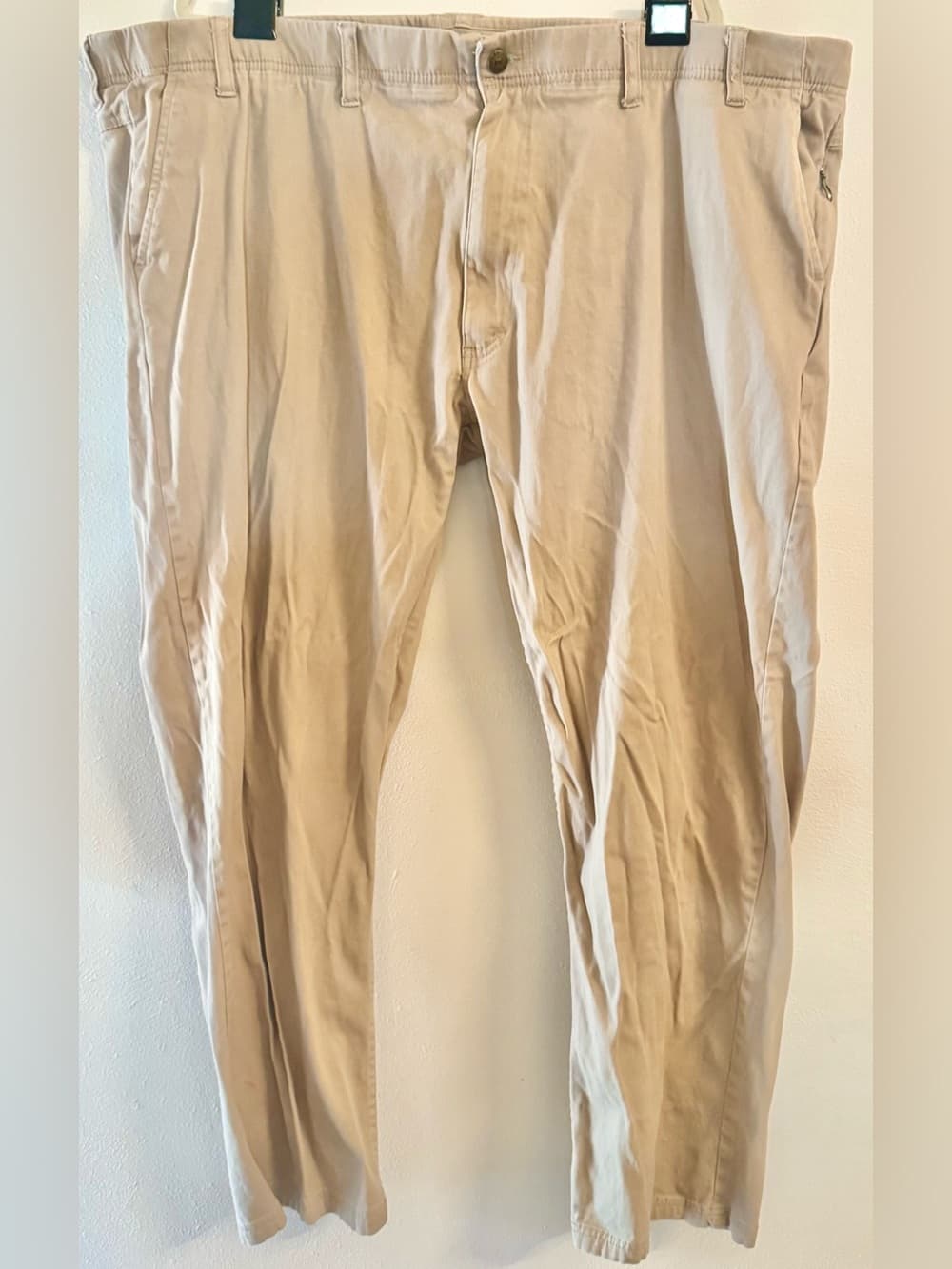 Polar King Men's Tan Stretch Flex Utility Khaki Pants Size 48x32