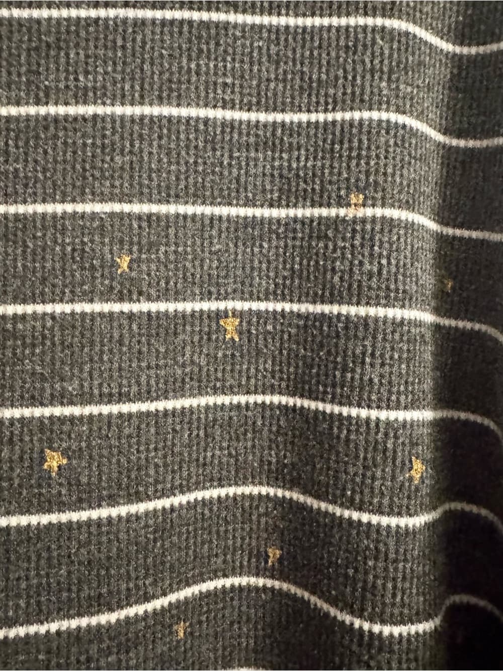 Stars Above Women's Gray Striped Speckled Long Sleeve Lounge Top Size Large - Thumbnail 3