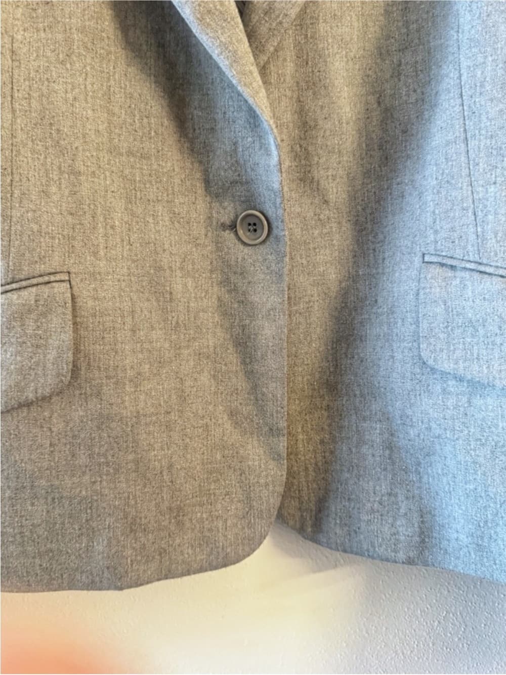 BCBG Max Azria Gray Tailored Blazer M Fitted Career Jacket - Thumbnail 3