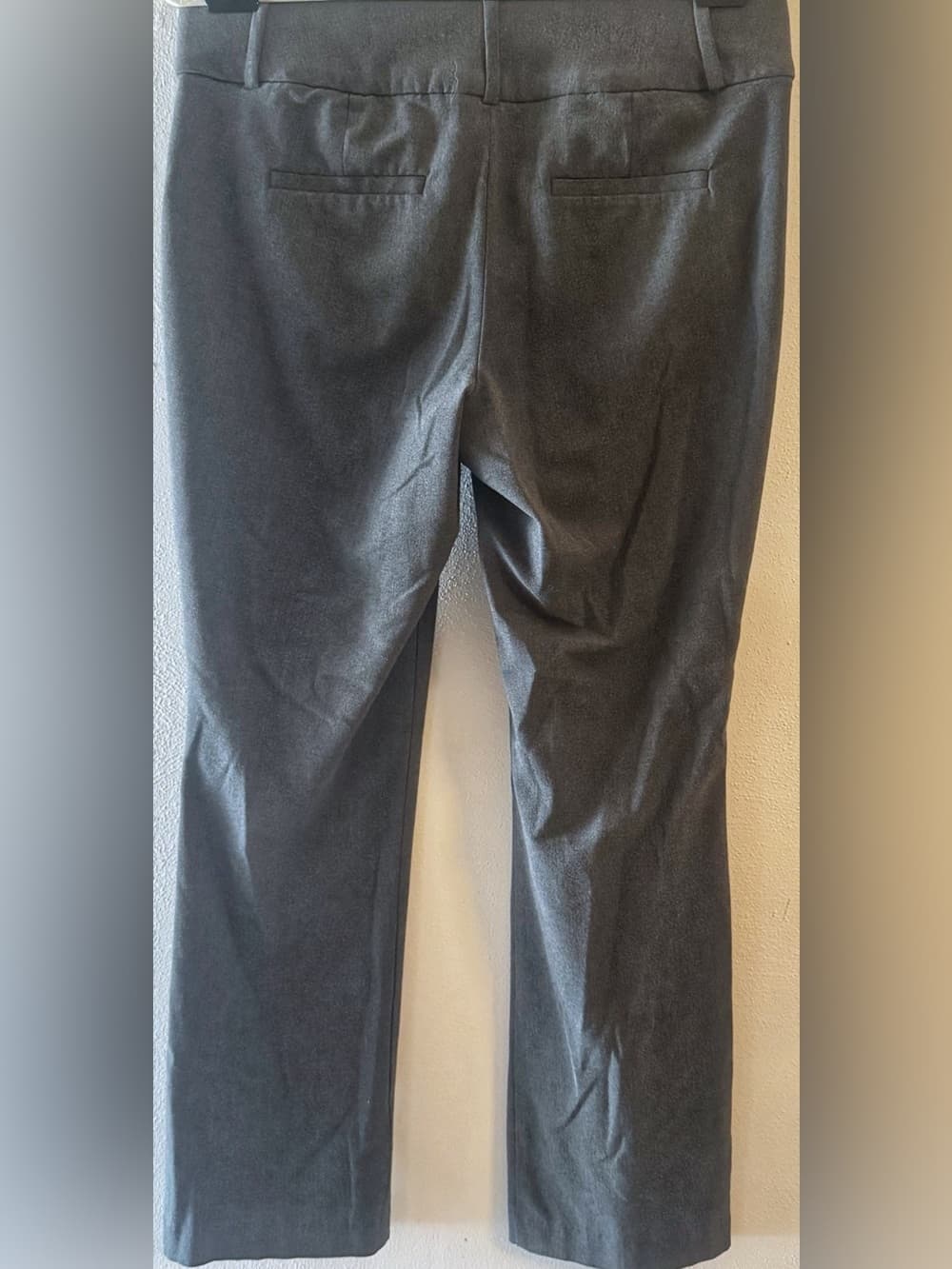 Apt. 9 Women's Gray Stretch Career Dress Pants Petite Office Trouser Size 6P - Thumbnail 2