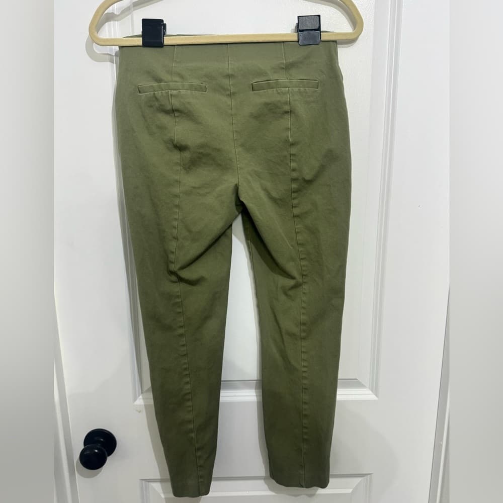 A New Day Women's Olive Green Stretch Ankle Pants Casual Size 4 - Thumbnail 2
