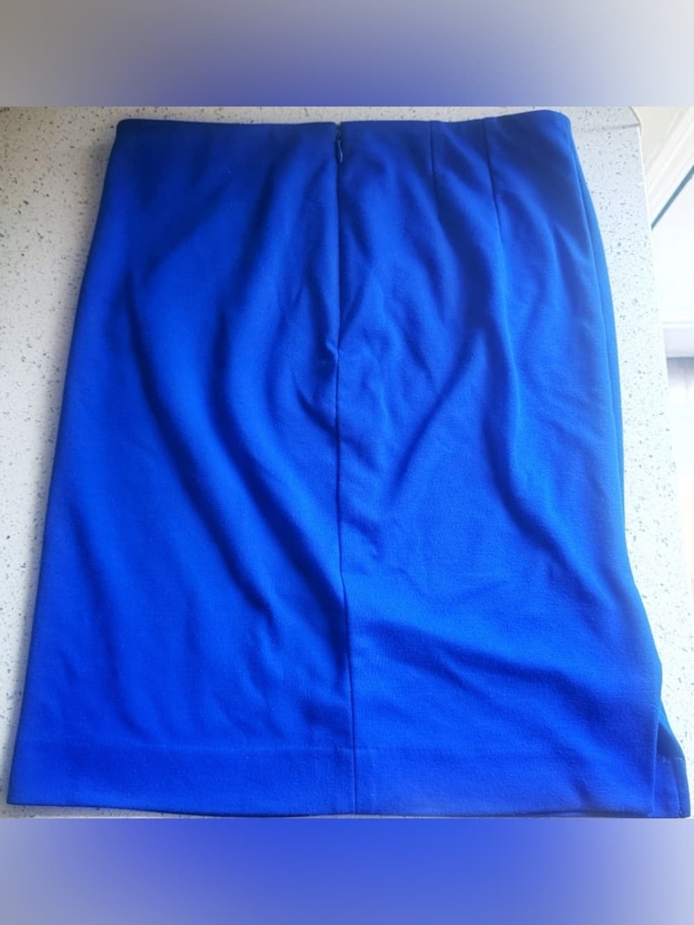 The Limited Blue Pencil Skirt 4 High Waisted Bodycon Stretch Work - Thumbnail 2
