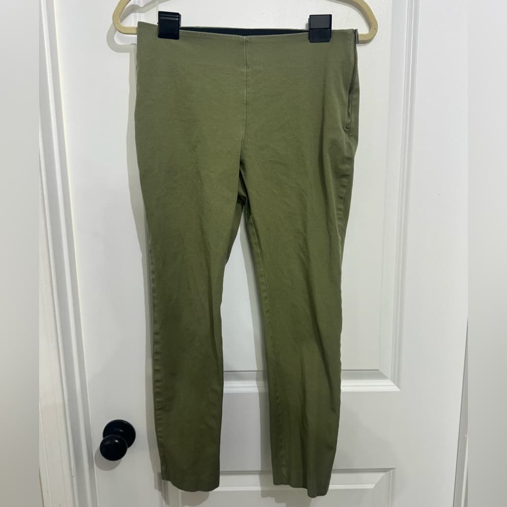 A New Day Women's Olive Green Stretch Ankle Pants Casual Size 4