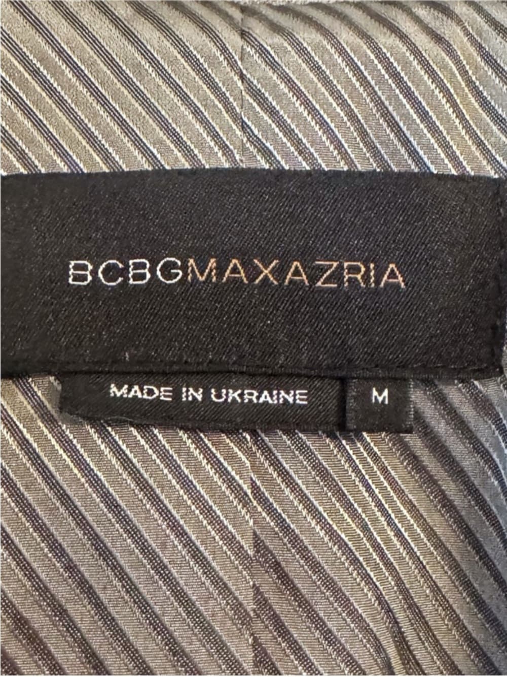 BCBG Max Azria Gray Tailored Blazer M Fitted Career Jacket - Thumbnail 5