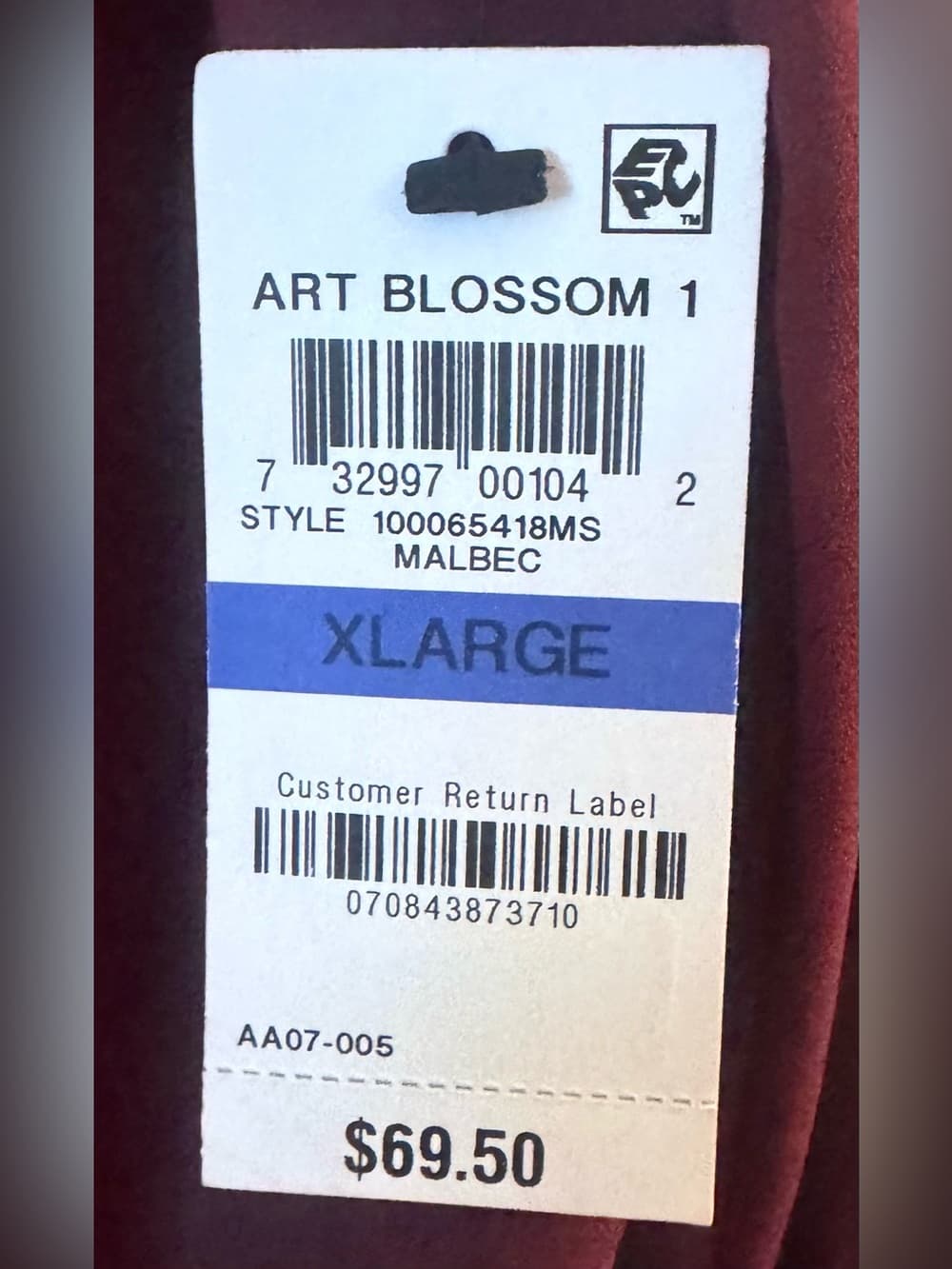 Alfani Malbec Burgundy Twist Front Button Down Blouse XL NWT - Thumbnail 5