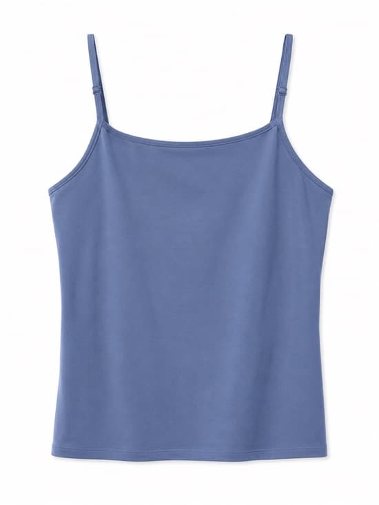 Nine West Slate Blue Spaghetti Strap Cami Tank Top XXL - Thumbnail 8