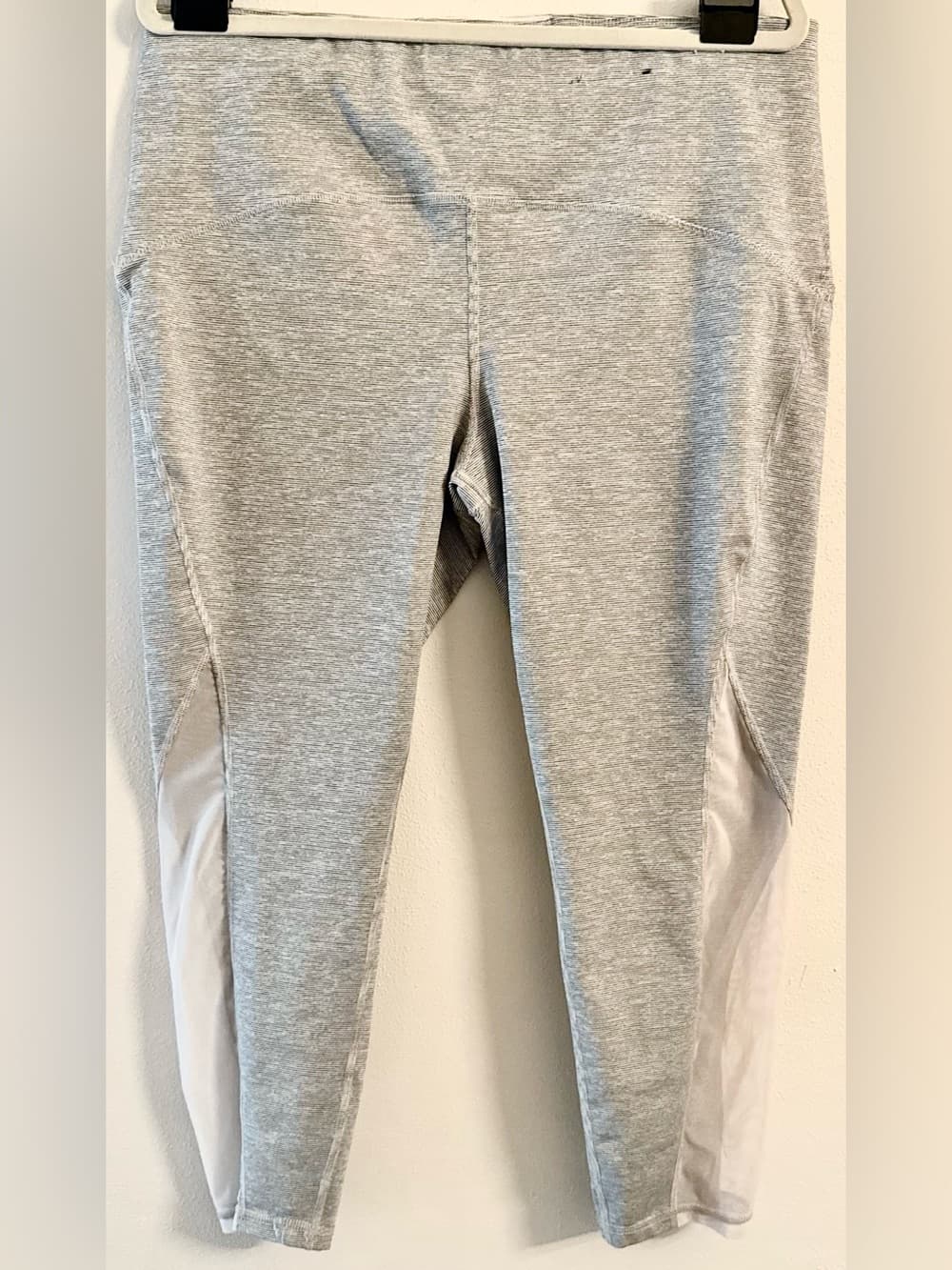 Gray Striped Leggings XXL Plus Size Stretch Athletic - Thumbnail 2