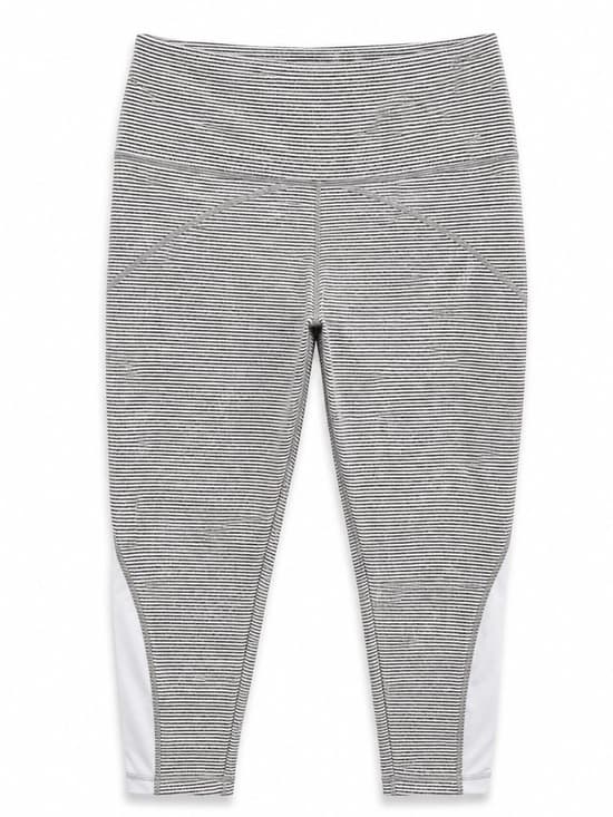 Gray Striped Leggings XXL Plus Size Stretch Athletic - Thumbnail 11