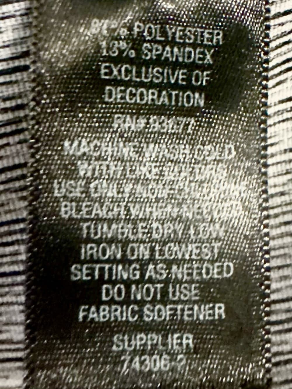 Gray Striped Leggings XXL Plus Size Stretch Athletic - Thumbnail 7
