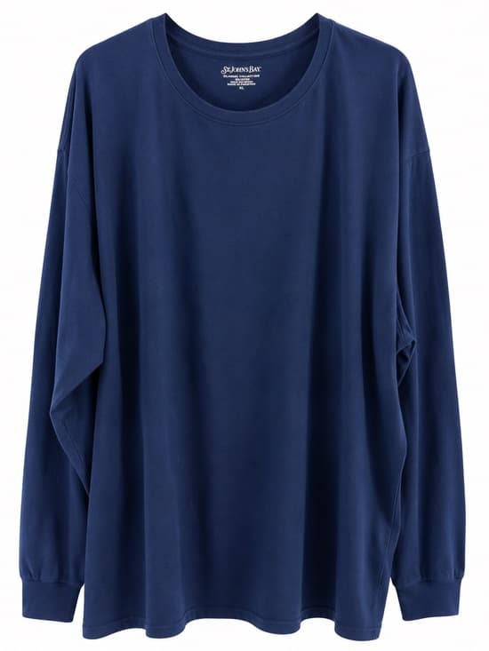 St. John's Bay Men's Blue Long Sleeve Performance Jersey Tee 4XLT Big & Tall - Thumbnail 8
