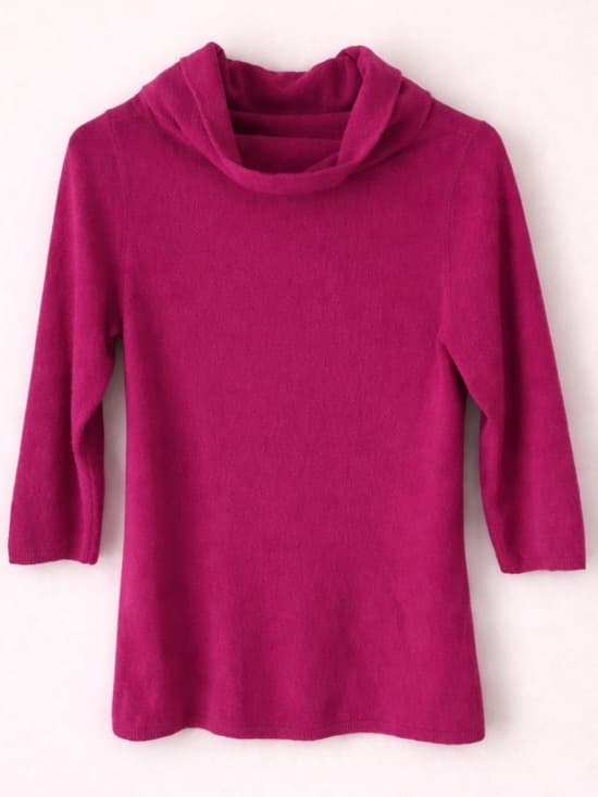 New York & Company Women's Pink Cowl Neck 3/4 Sleeve Lightweight Sweater Small - Thumbnail 6