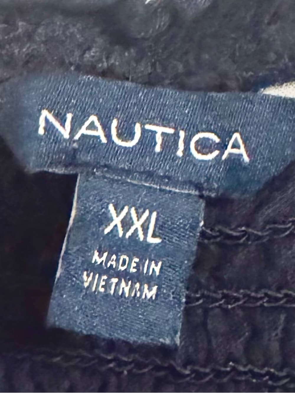 Nautica Women's Navy Smocked Square Neck Puff Sleeve Peplum Blouse Size XXL - Thumbnail 4