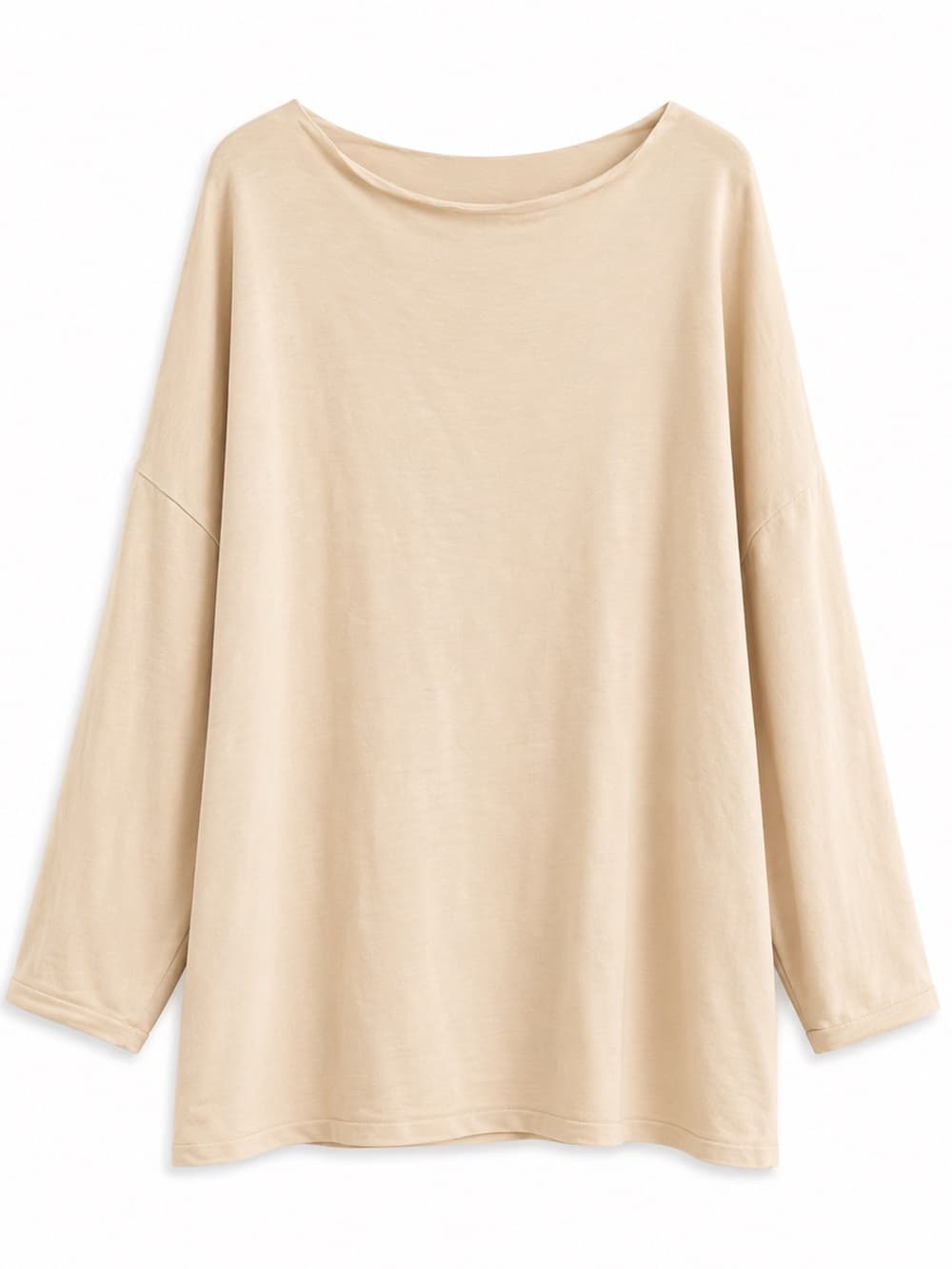 Umgee Women's Cream Oversized Long Sleeve Draped Tunic Top Plus Size 1X - Thumbnail 6
