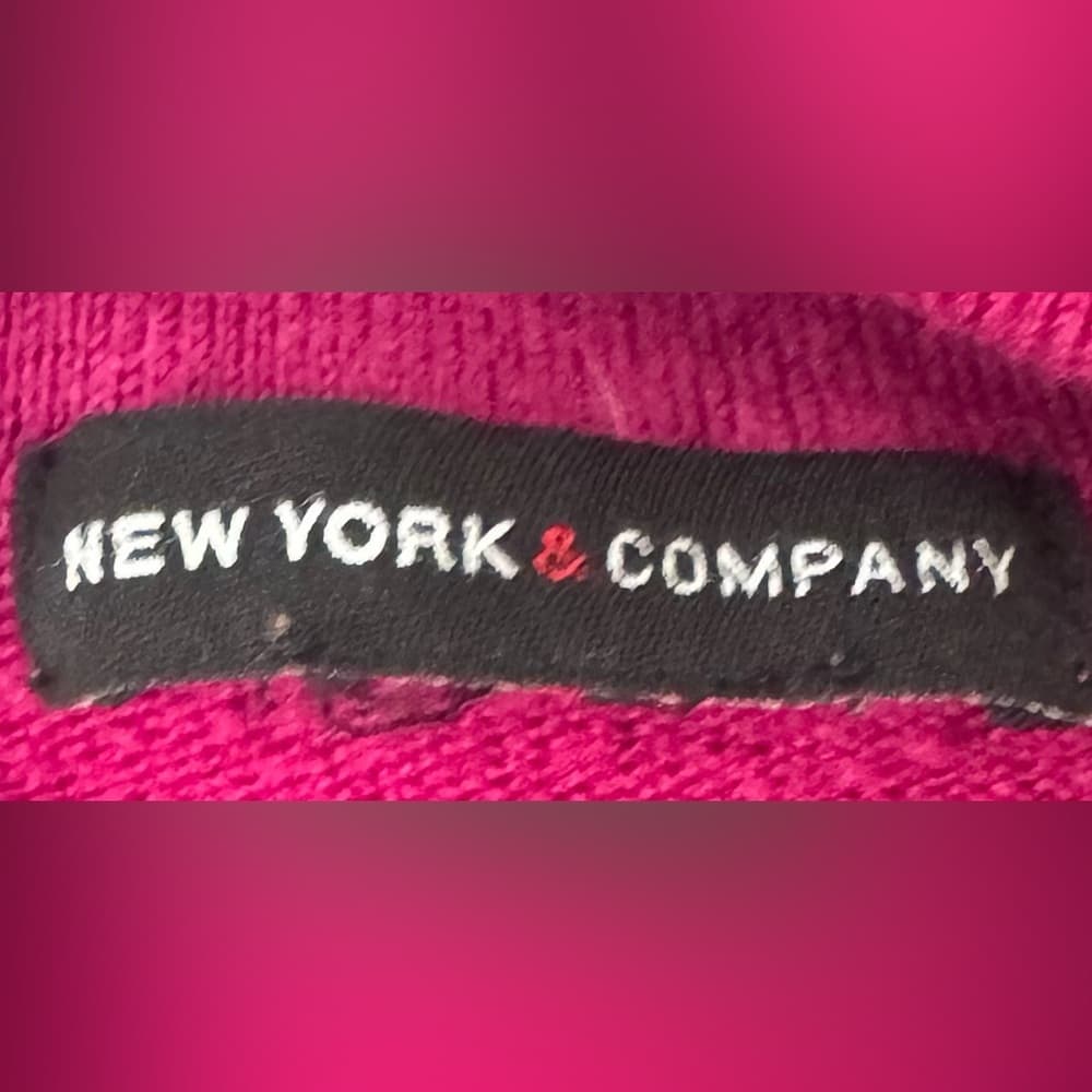 New York & Company Women's Pink Cowl Neck 3/4 Sleeve Lightweight Sweater Small - Thumbnail 3
