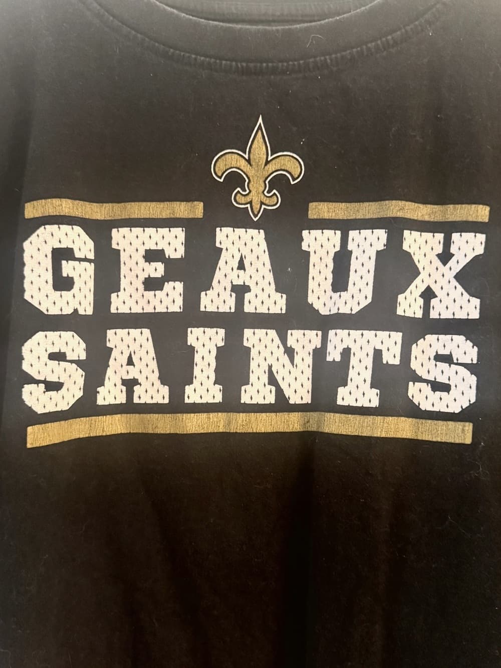 Majestic Black New Orleans Saints Graphic Tee 3XL Big & Tall NFL - Thumbnail 3