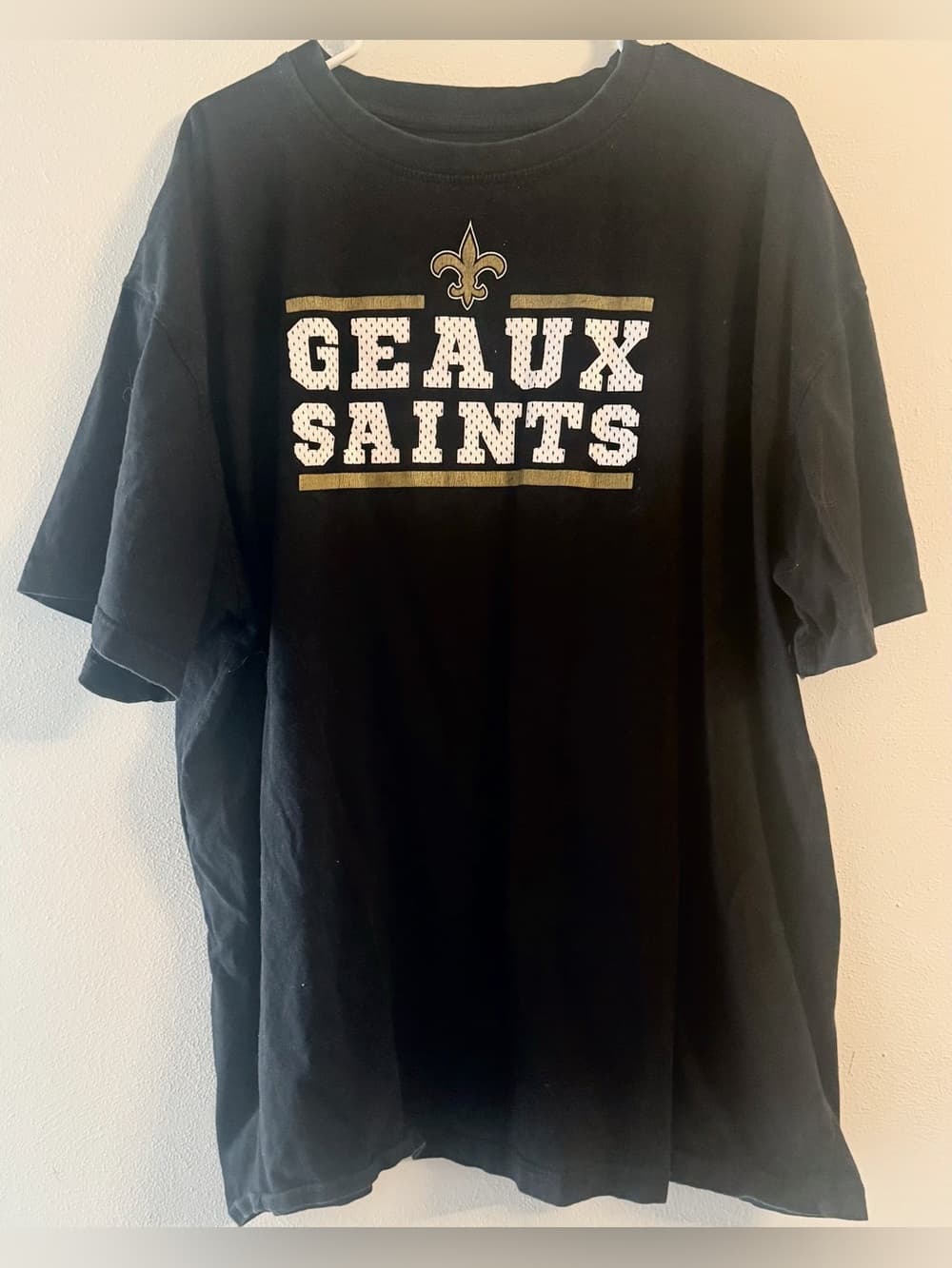 Majestic Black New Orleans Saints Graphic Tee 3XL Big & Tall NFL