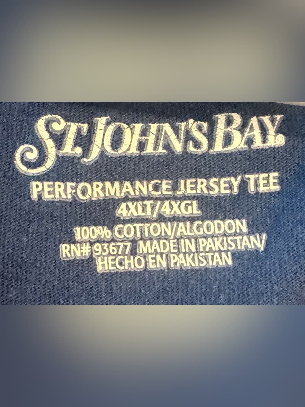 St. John's Bay Men's Blue Long Sleeve Performance Jersey Tee 4XLT Big & Tall - Thumbnail 4