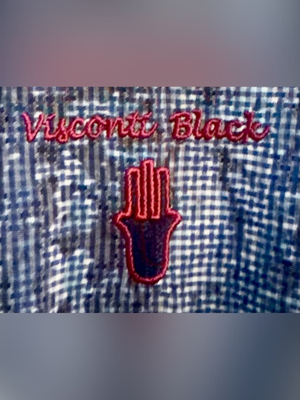 Visconti Black Blue Abstract Print Long Sleeve Shirt 2XLT Big & Tall - Thumbnail 4