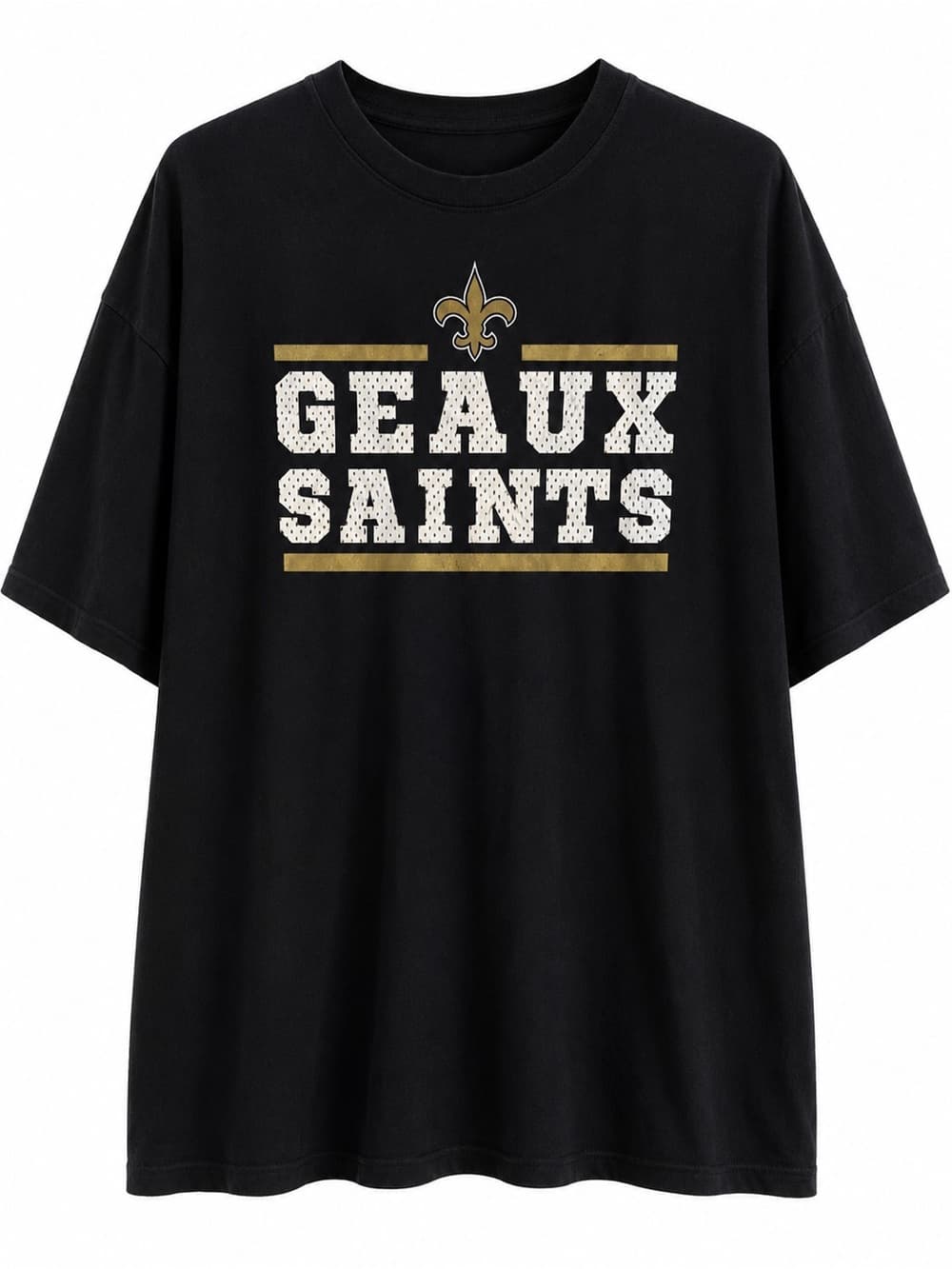 Majestic Black New Orleans Saints Graphic Tee 3XL Big & Tall NFL - Thumbnail 6