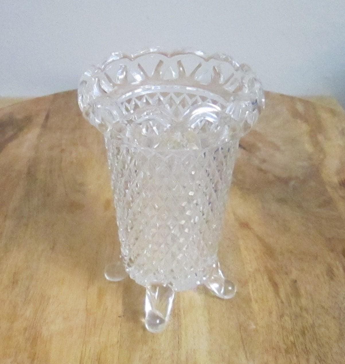 Vintage Indiana Glass Cut Glass Vase