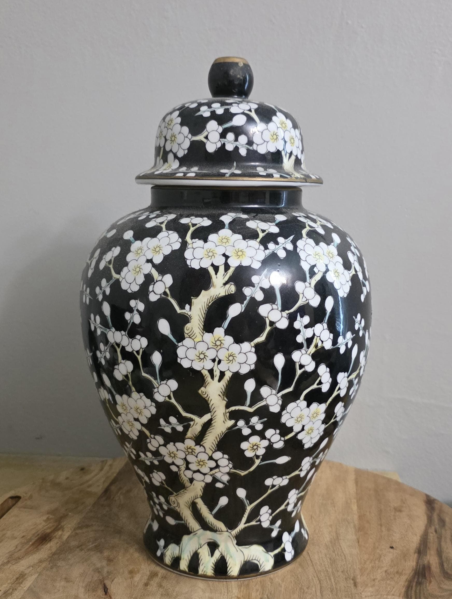 Vintage Chinese Black Ginger for Lamp Base - Thumbnail 2