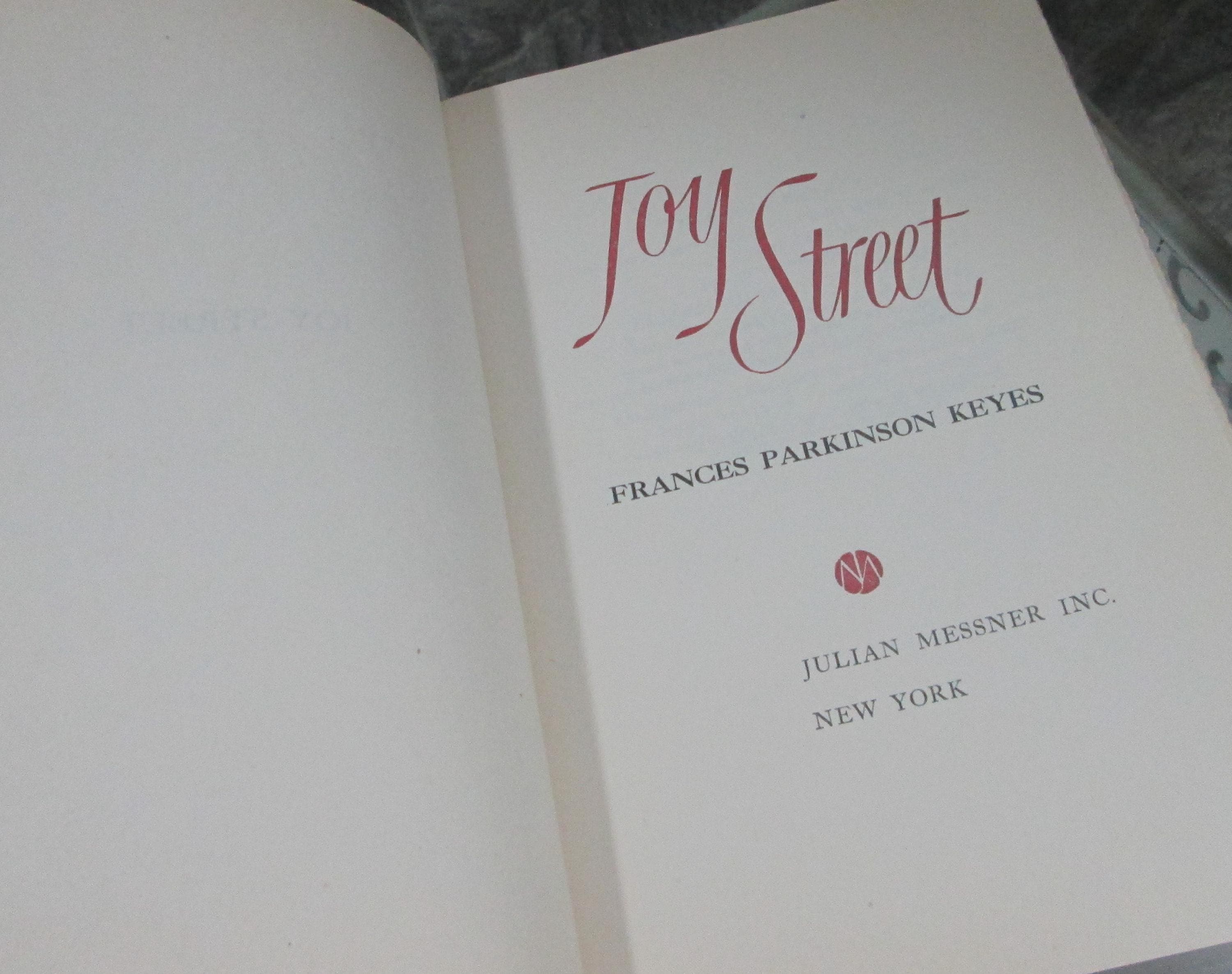 Joy Street by Frances Parkinson Keyes, 1950, Vintage Book - Thumbnail 3