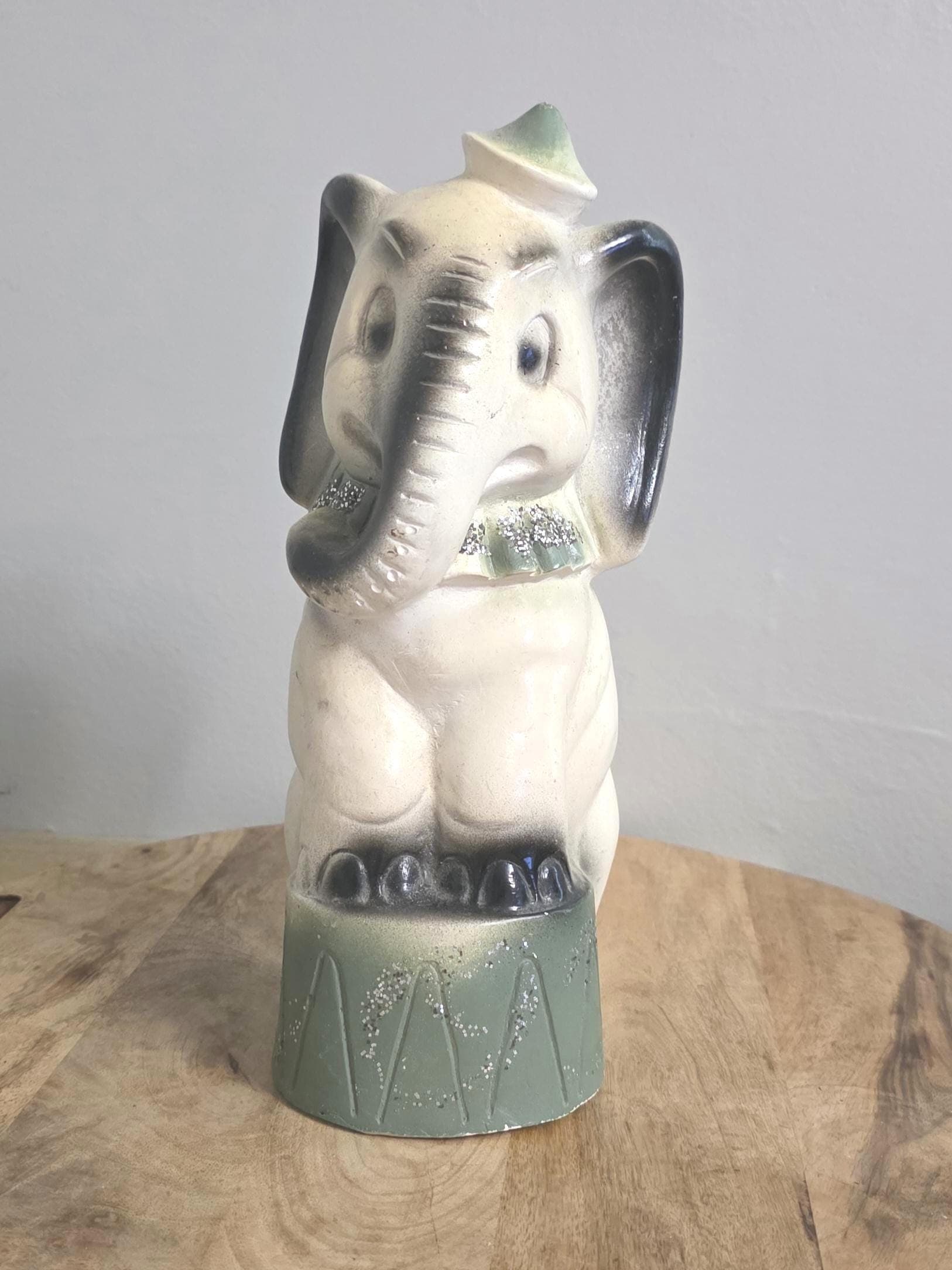 Vintage Carnival Chalkware Elephant Bank