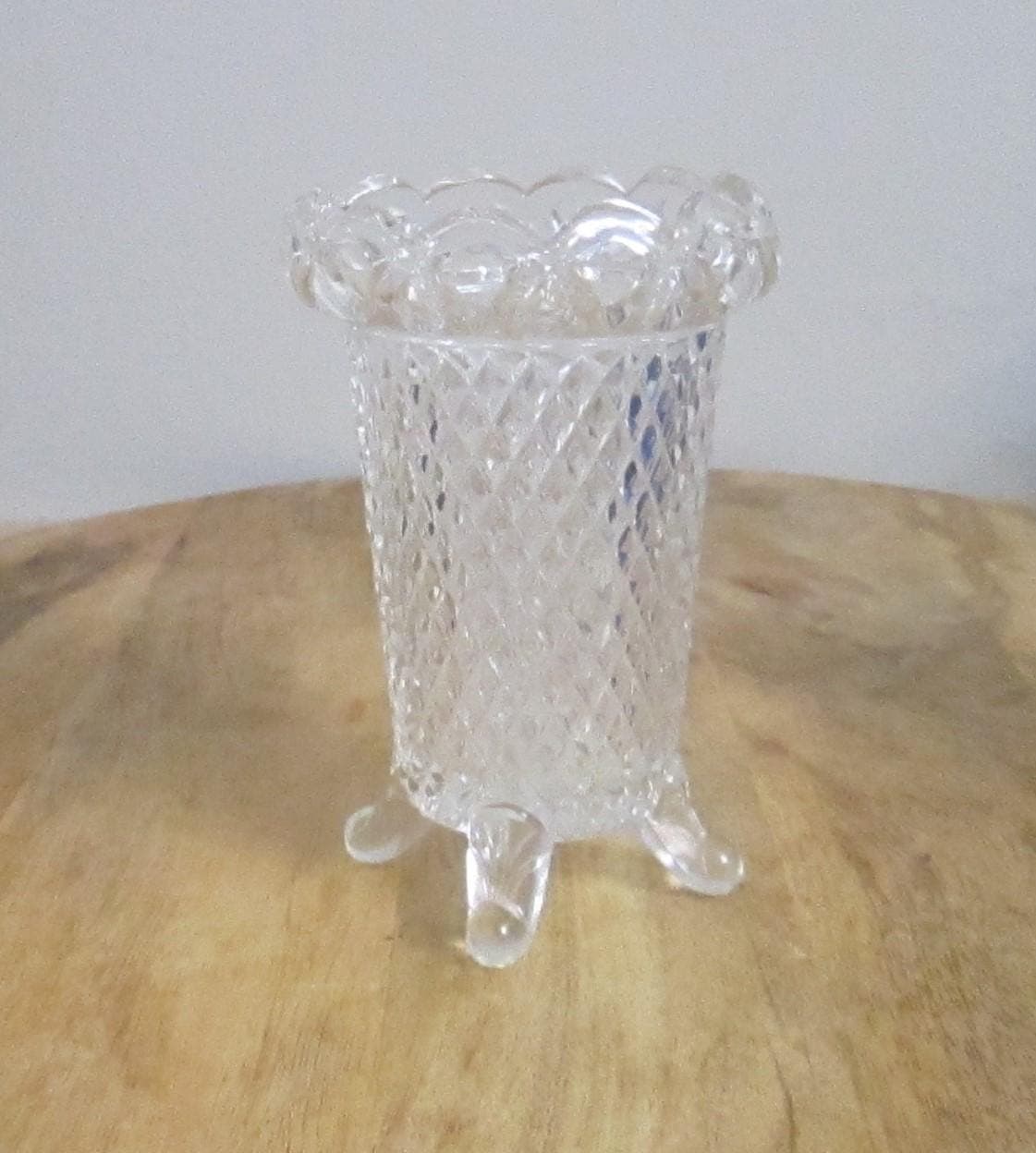 Vintage Indiana Glass Cut Glass Vase - Thumbnail 2