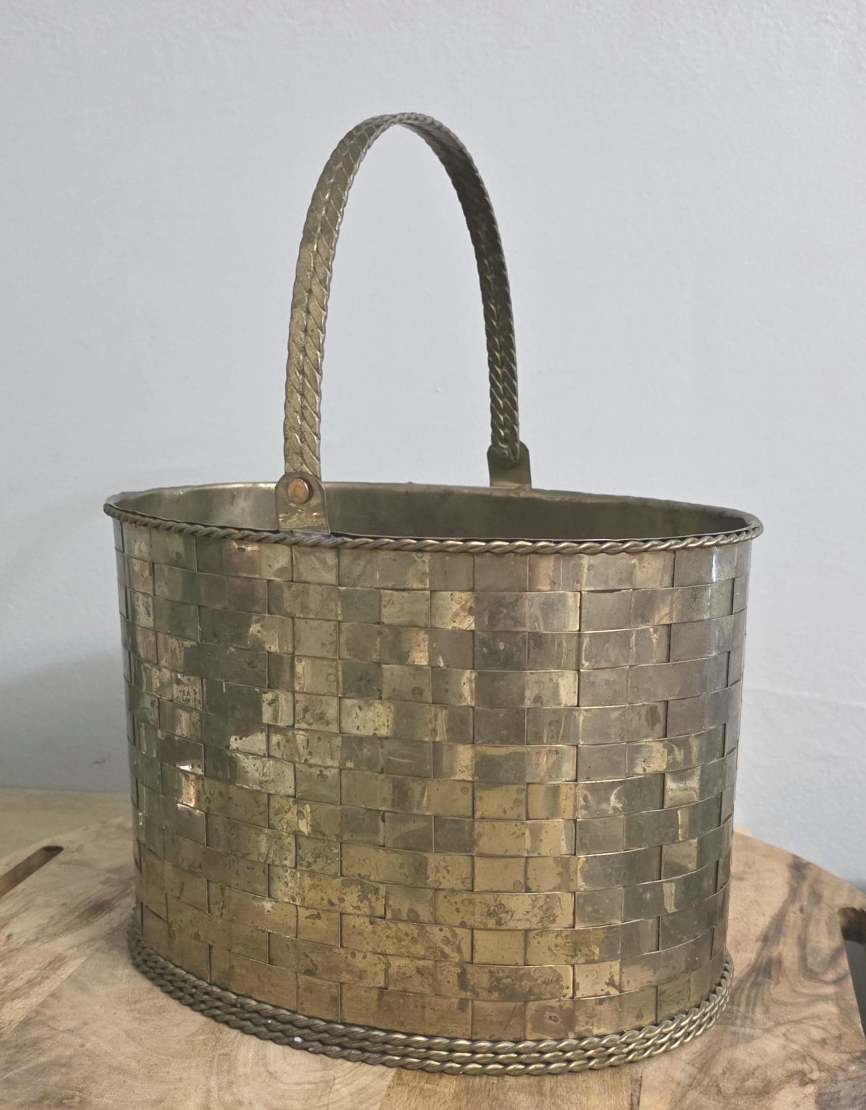 Vintage Brass Basket