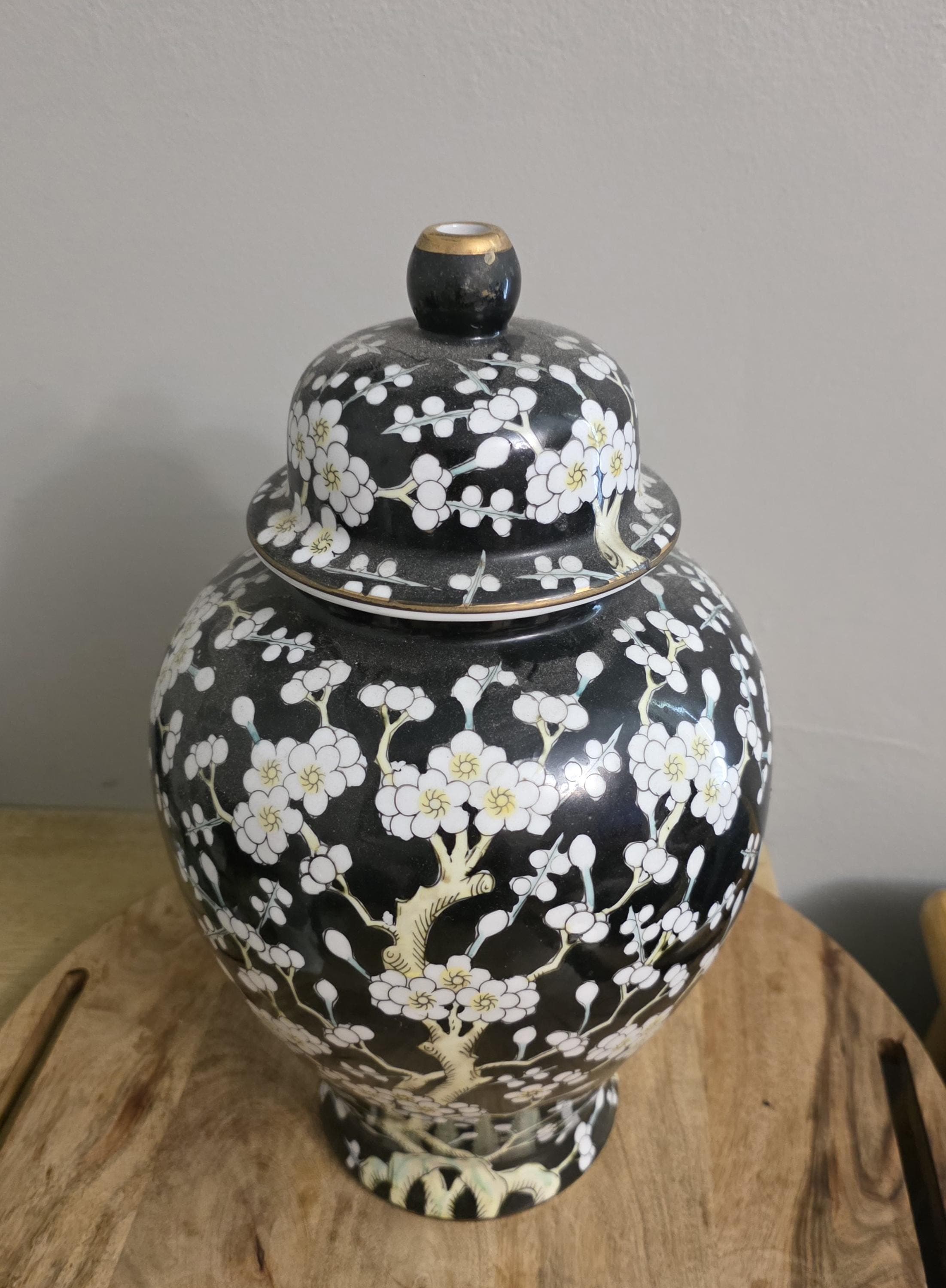 Vintage Chinese Black Ginger for Lamp Base - Thumbnail 3