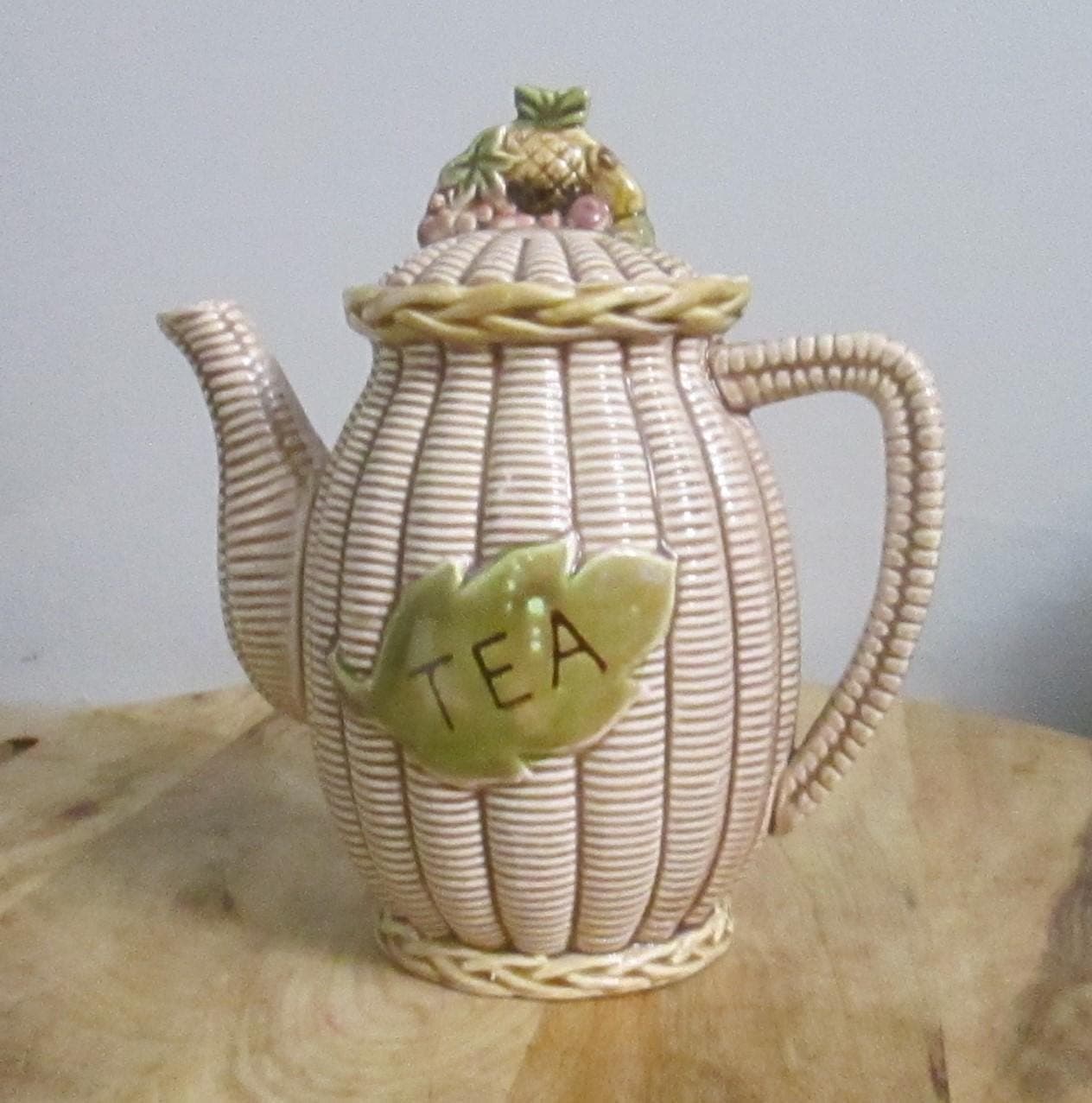 Vintage Basketweave Japan Teapot