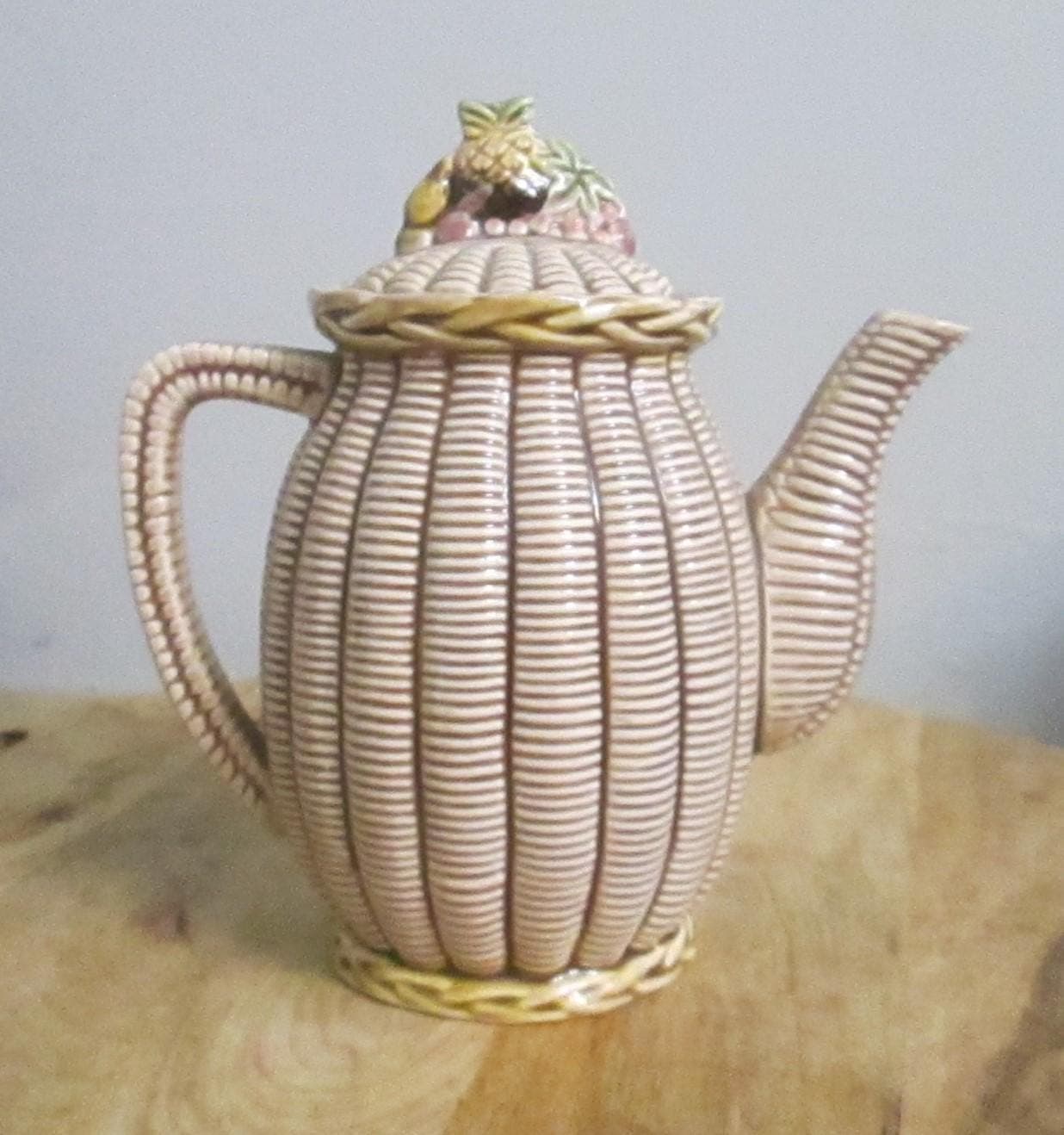 Vintage Basketweave Japan Teapot - Thumbnail 2