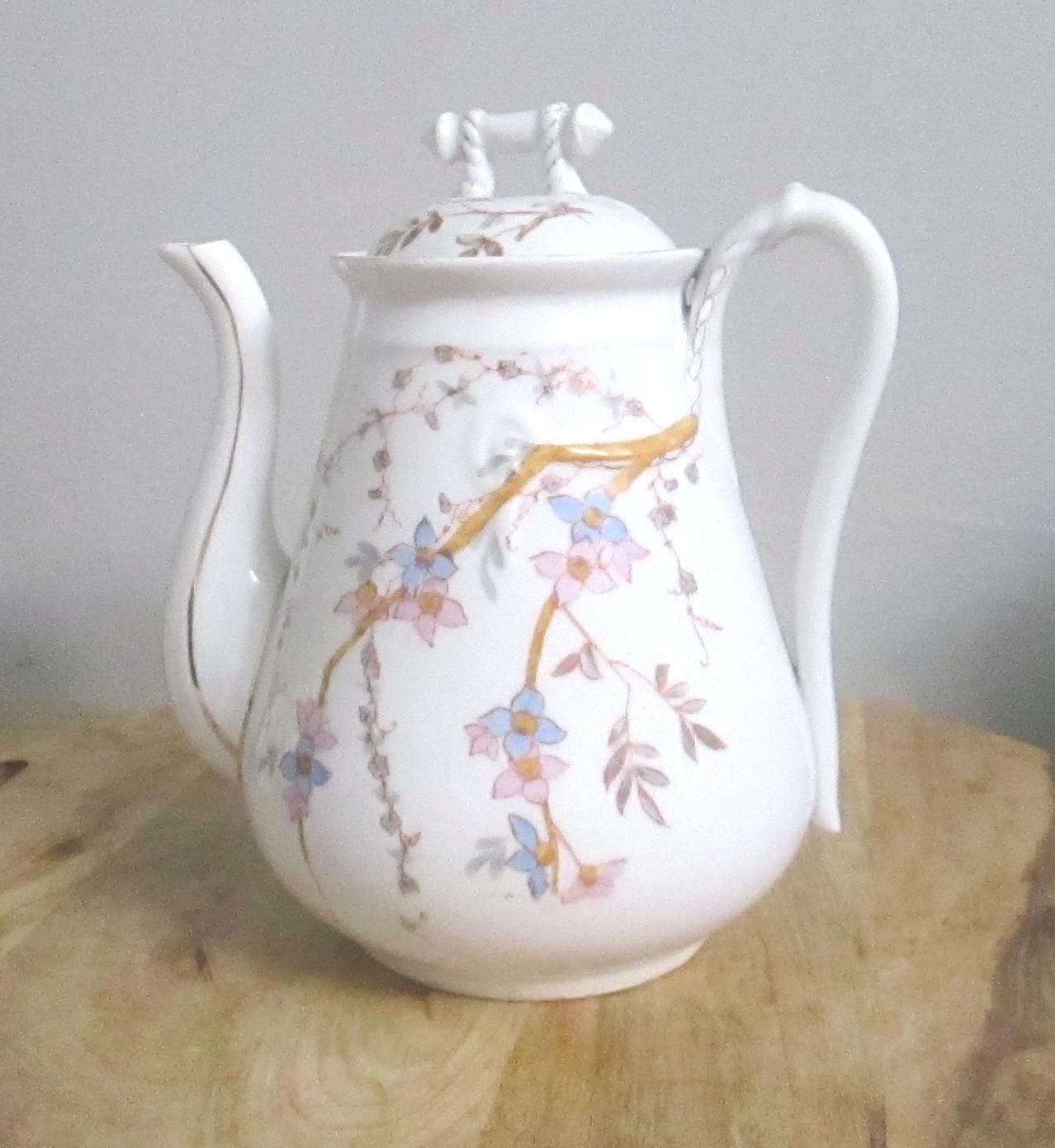 Vintage Ironstone Floral Tea Pot