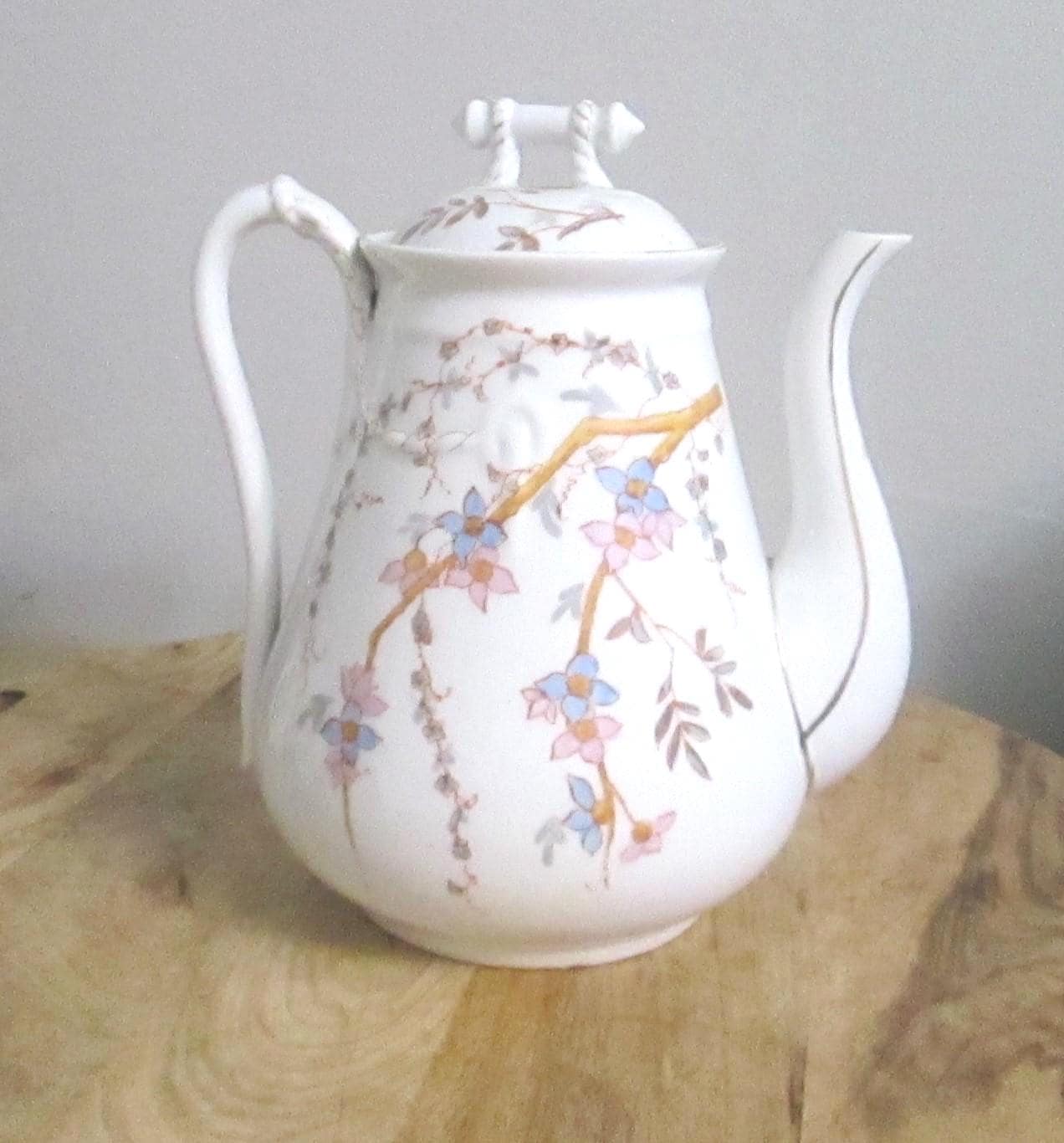 Vintage Ironstone Floral Tea Pot - Thumbnail 4