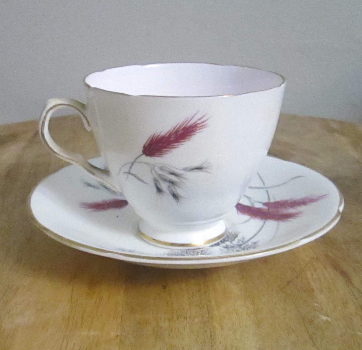 Vintage Old Royal Bown China Willow Pattern Cup and Saucer - Thumbnail 2