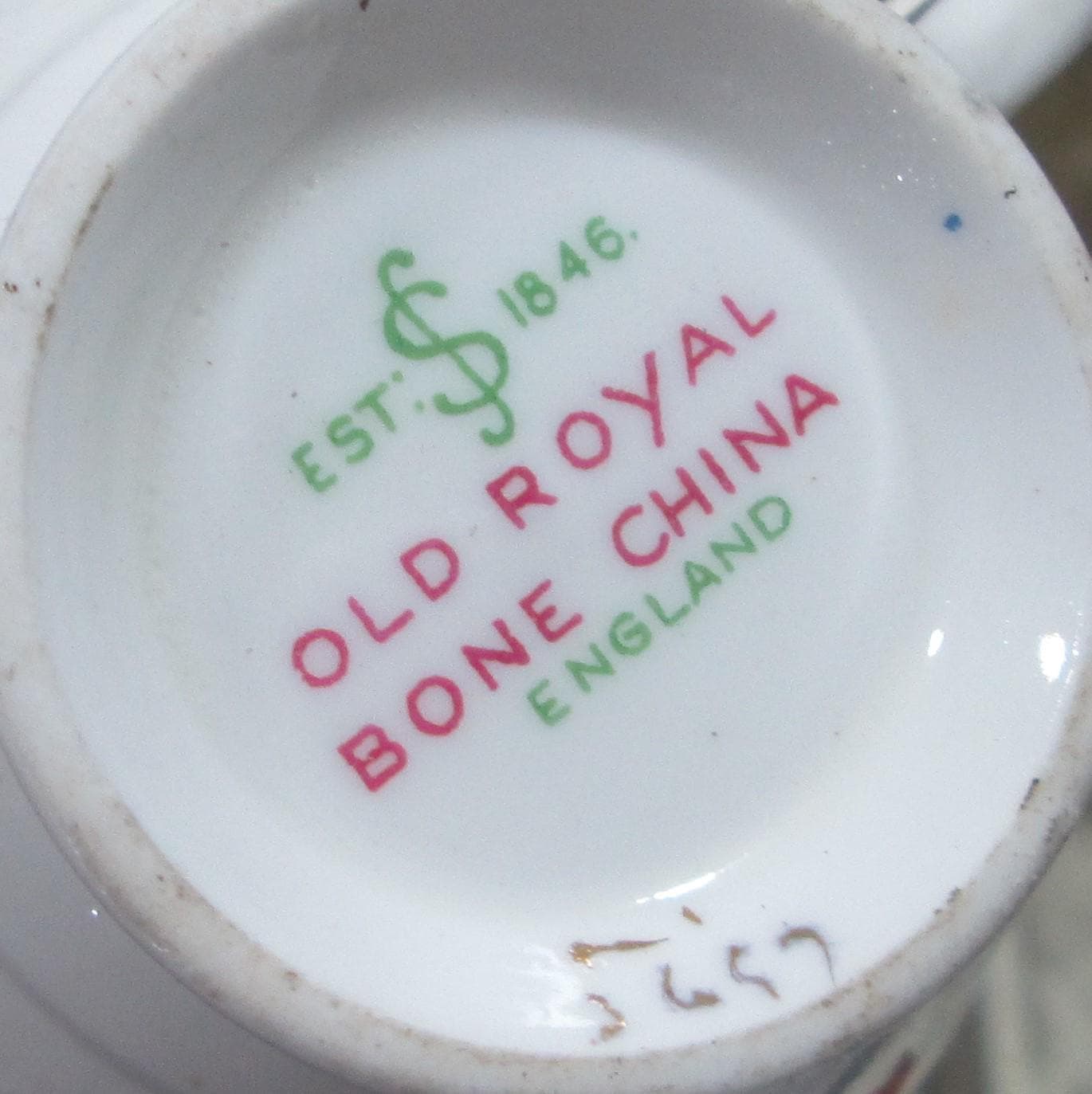 Vintage Old Royal Bown China Willow Pattern Cup and Saucer - Thumbnail 3