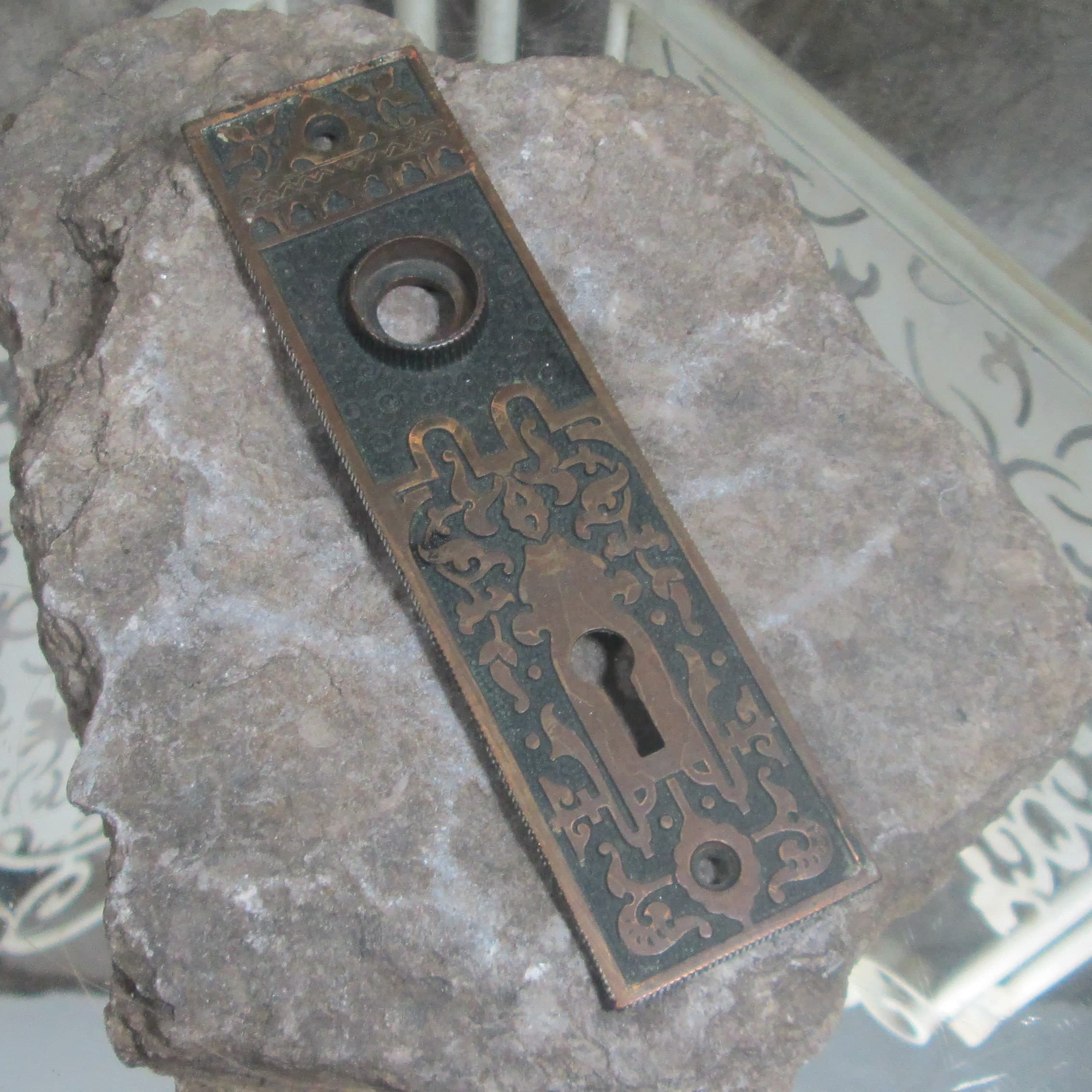 Antique Bronze Eastlake Escutcheon Plate