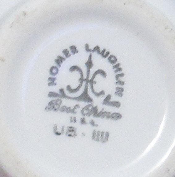 Vintage Homer Laughlin Chardon Rose Pattern Cup and Saucer - Thumbnail 3