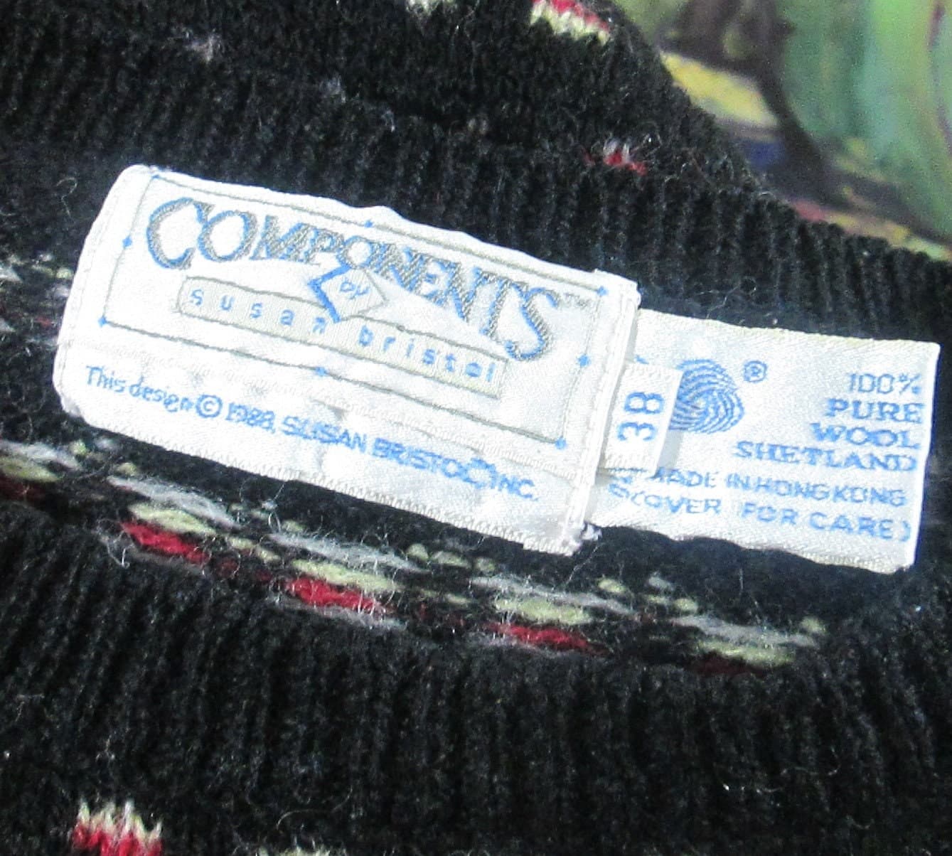 Vintage 1980's Shetland Wool Reindeer Sweater - Thumbnail 3