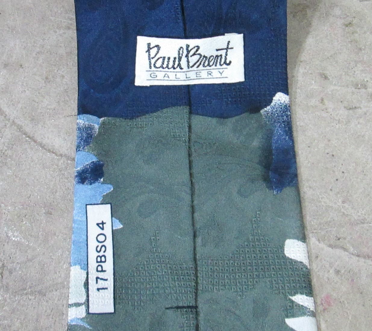 Vintage Paul Brent Gallery Silk Floral Print Necktie - Thumbnail 3