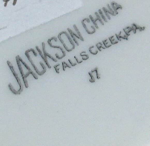 Vintage Jackson China Gray & Pink Airbrush Restaurant Ware Bullion Cup - Thumbnail 2
