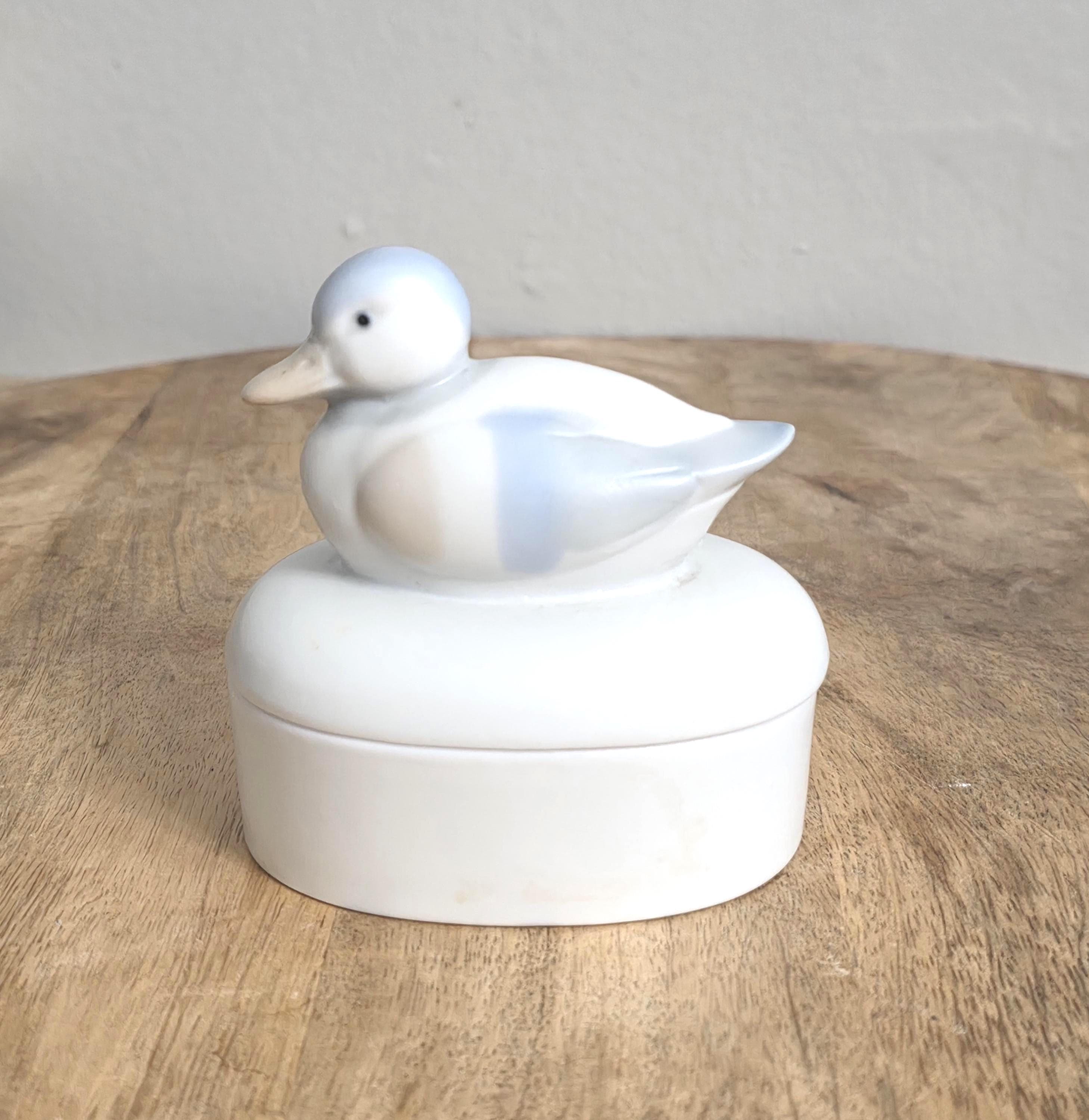 Vintage Fitz & Floyd Duck Trinket Box, 1983