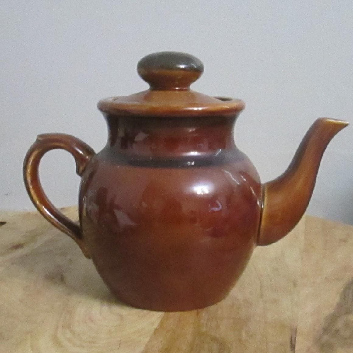 Vintage Price and Kensington England Brown Glaze Teapot - Thumbnail 2