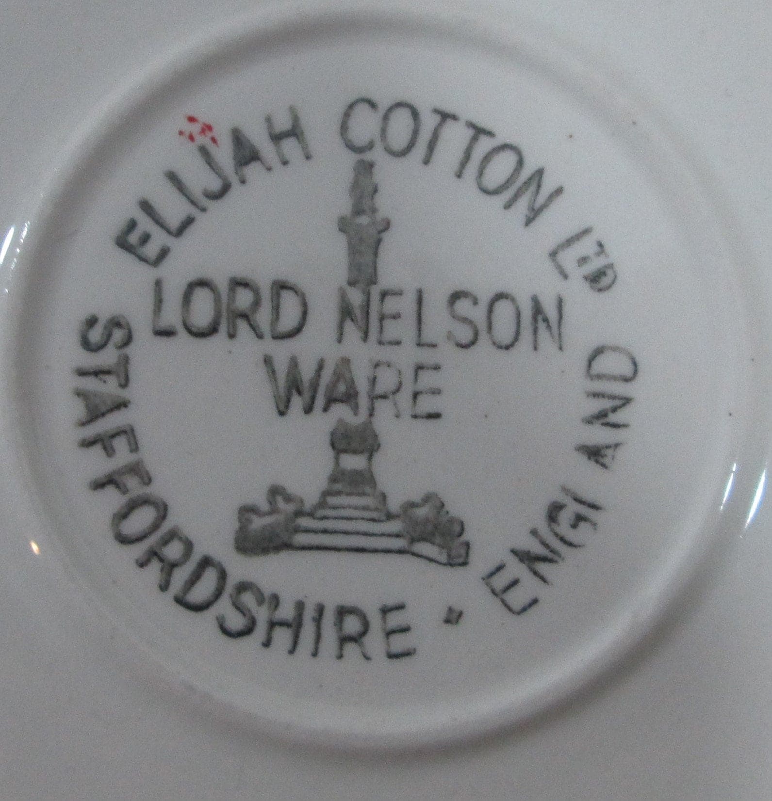 Vintage Elijah Cotton Lord Nelson Ware Red Polka Dot Demitasse Cup and Saucer - Thumbnail 4
