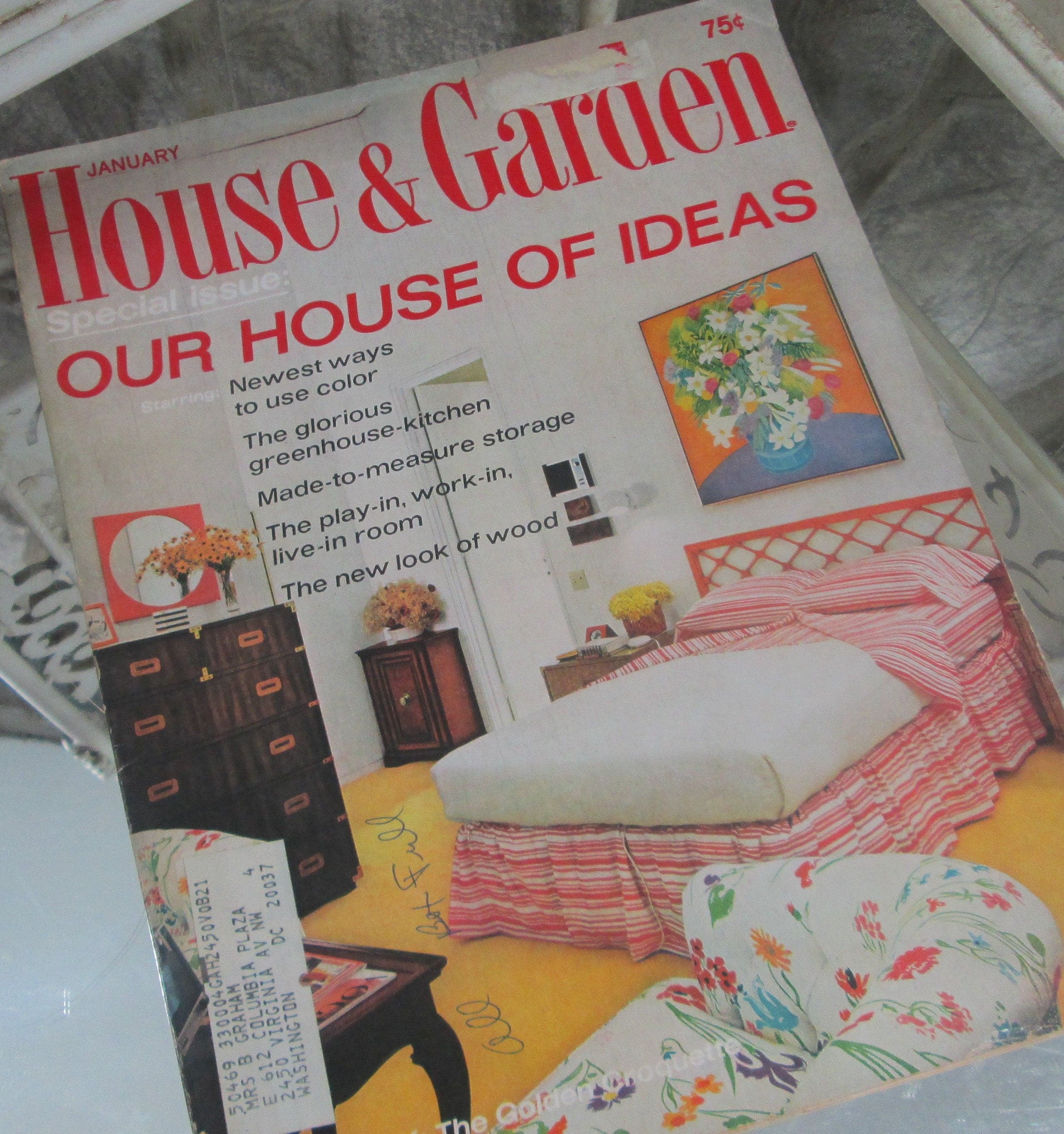 Vintage House & Garden Magazine, January, 1969