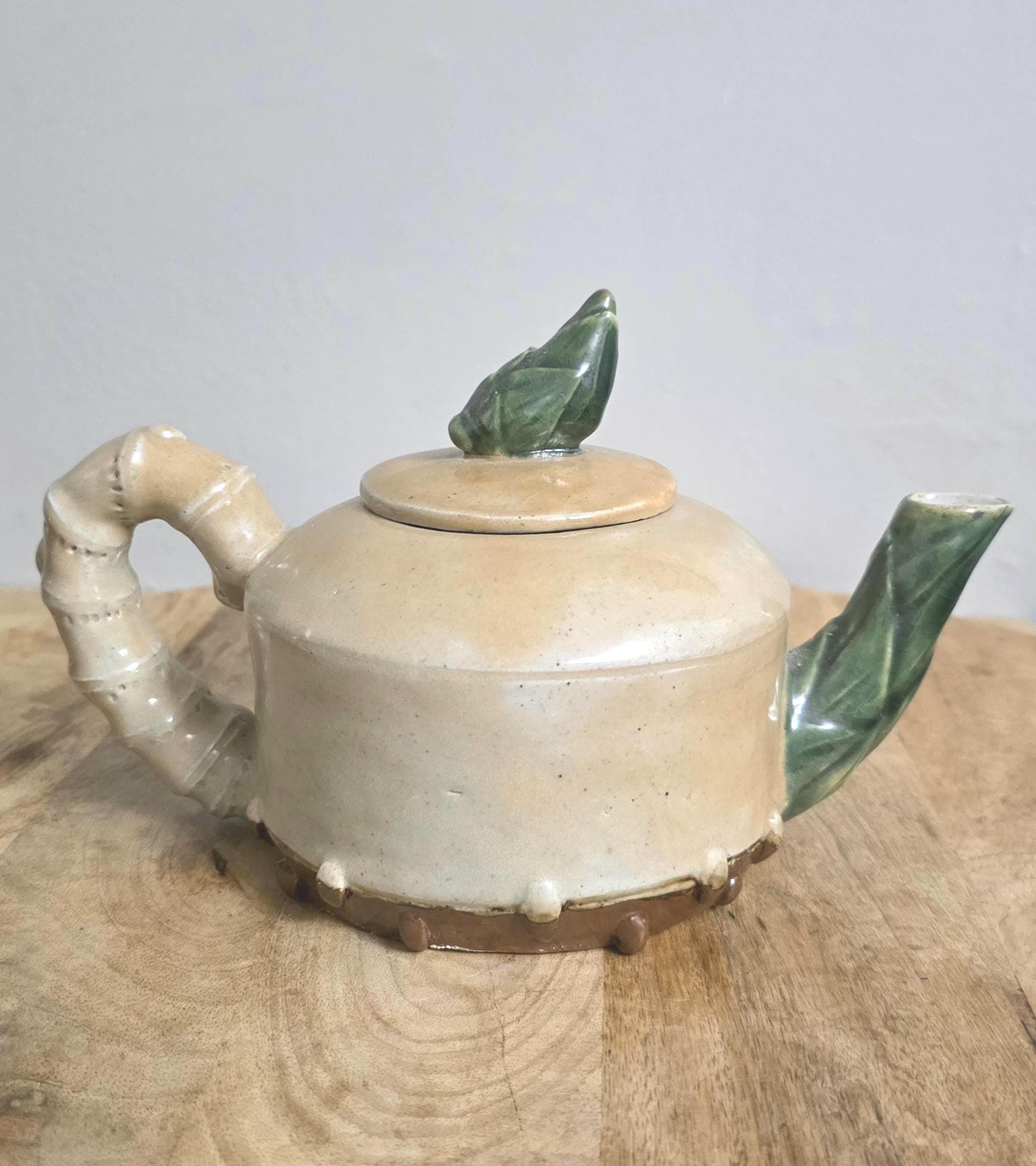 Vintage Chinese Pottery Clay Teapot - Thumbnail 3