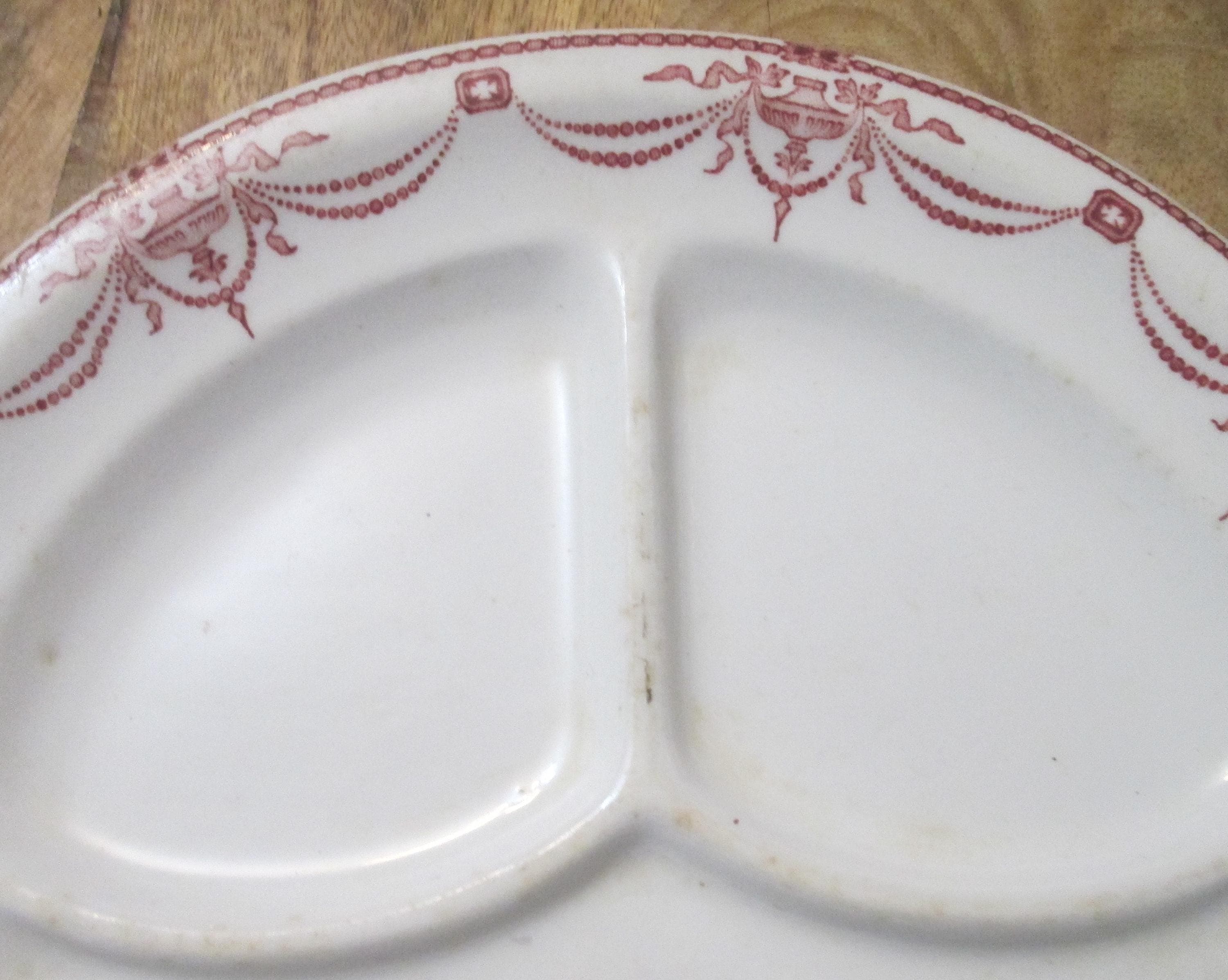 Vintage McNicol China Restaurant Ware Swags and Urns Grill Plate - Thumbnail 2