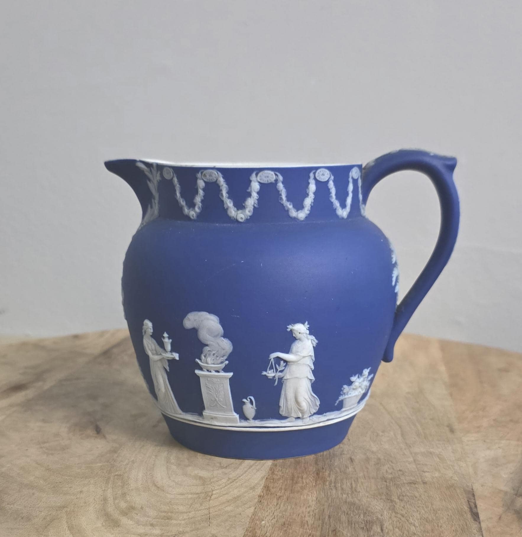 Antique Wedgwood Cobalt Dip Pitcher