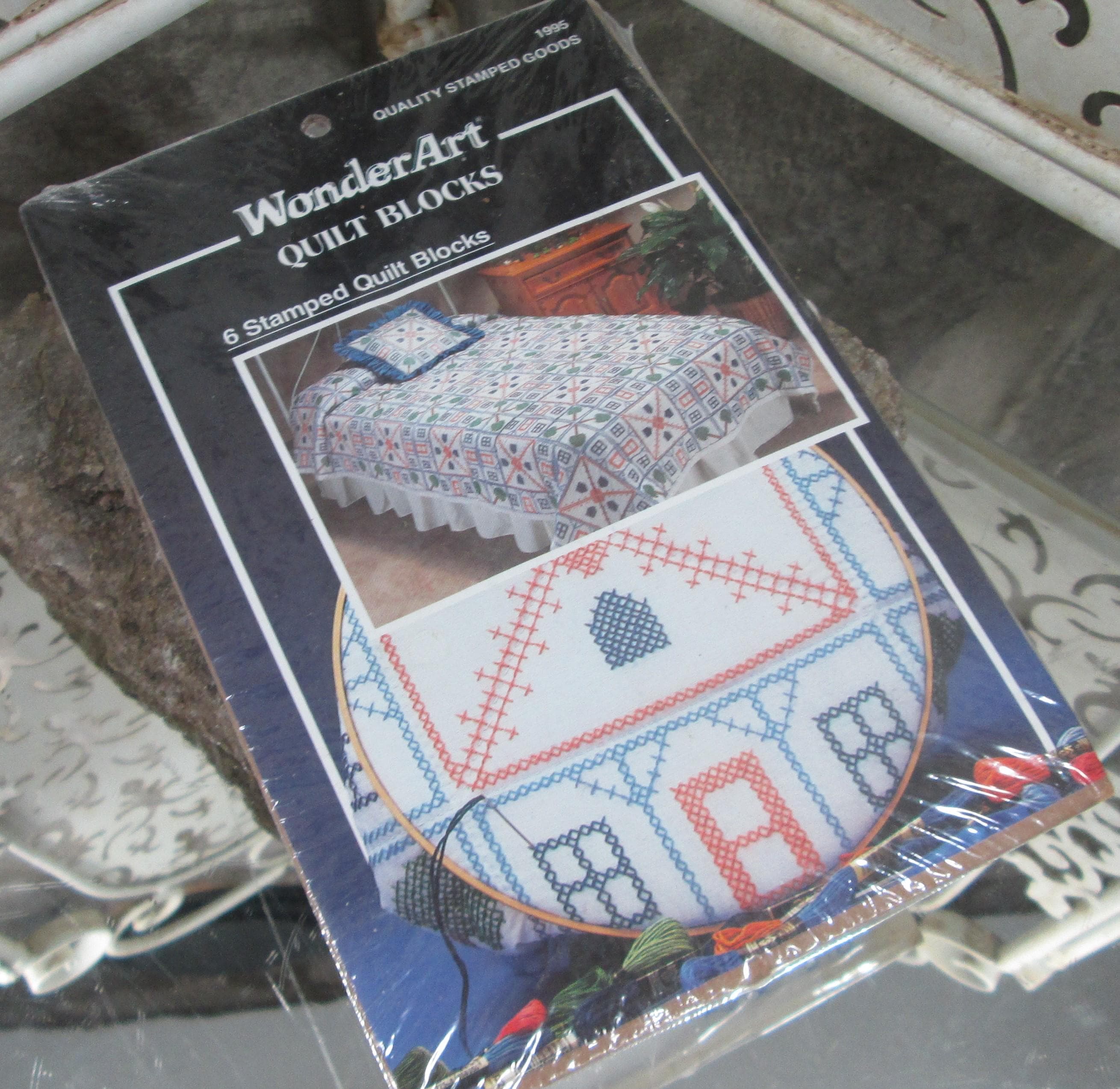 Vintage WonderArt Quilt Blocks Cross Stitch Blocks